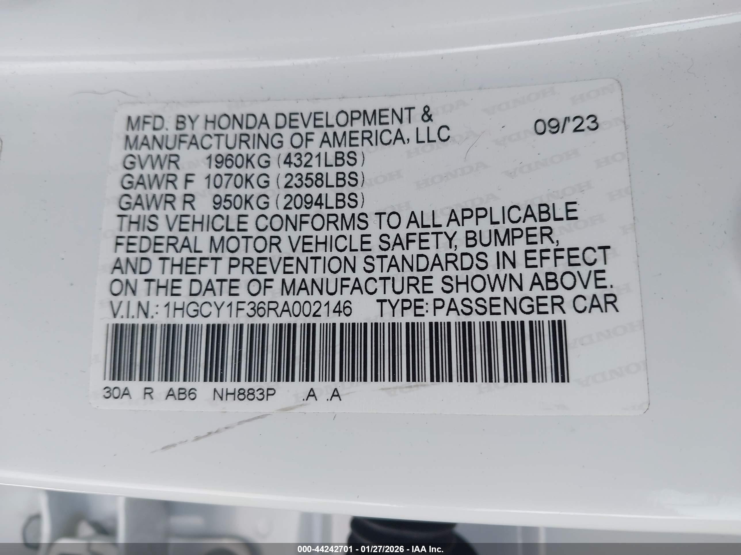 HONDA ACCORD image 9