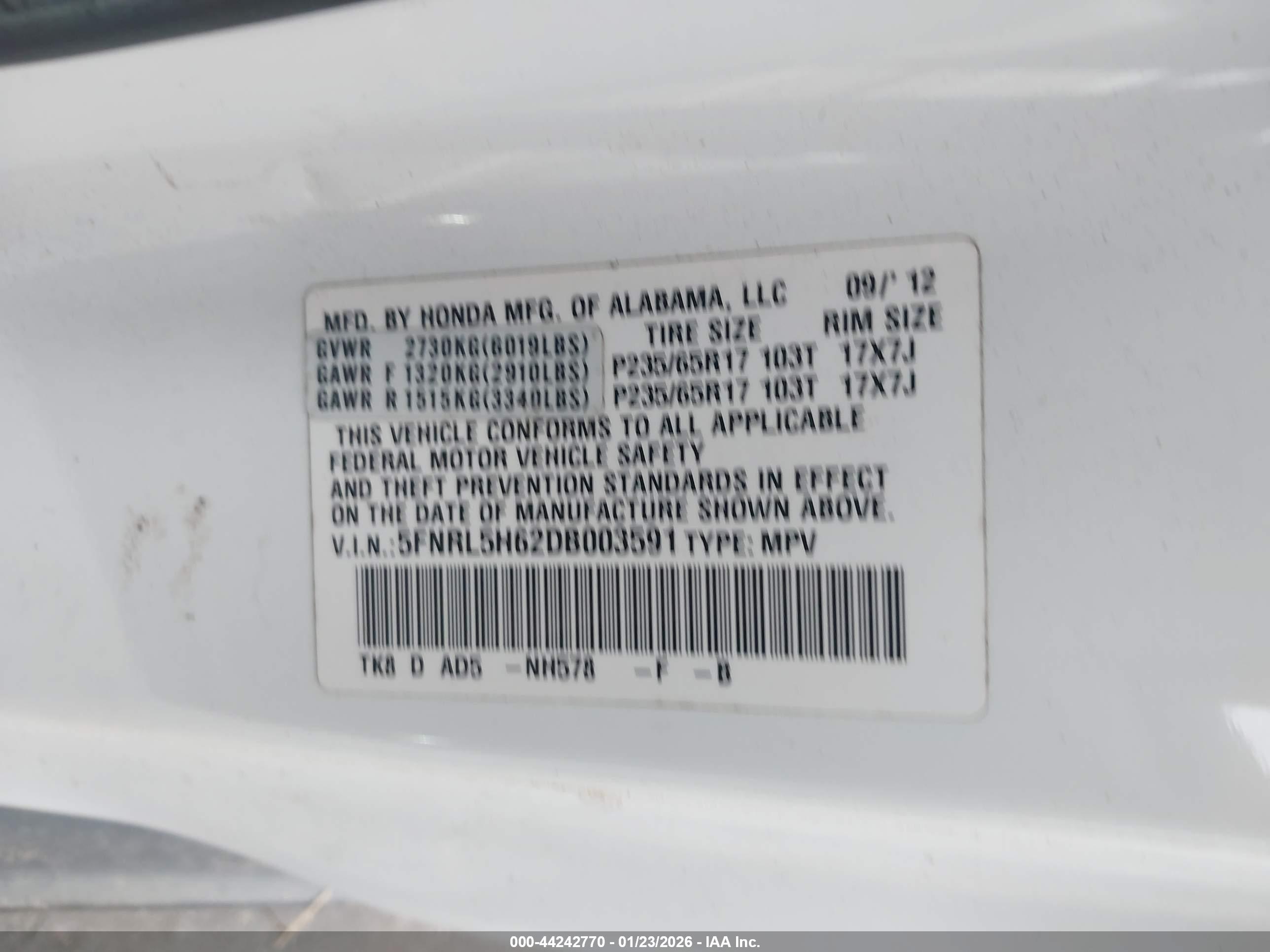 HONDA ODYSSEY image 9