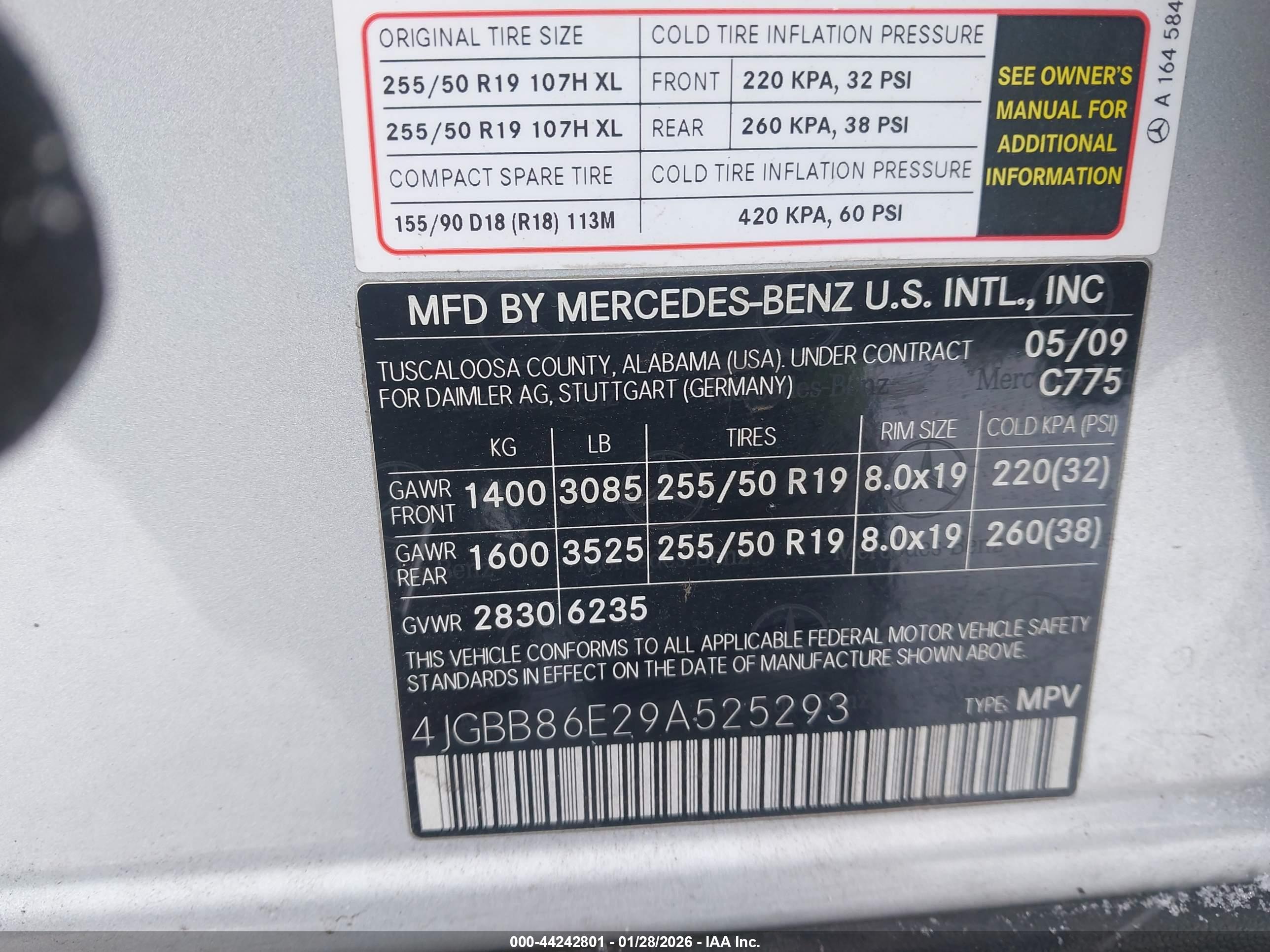 MERCEDES-BENZ ML image 9