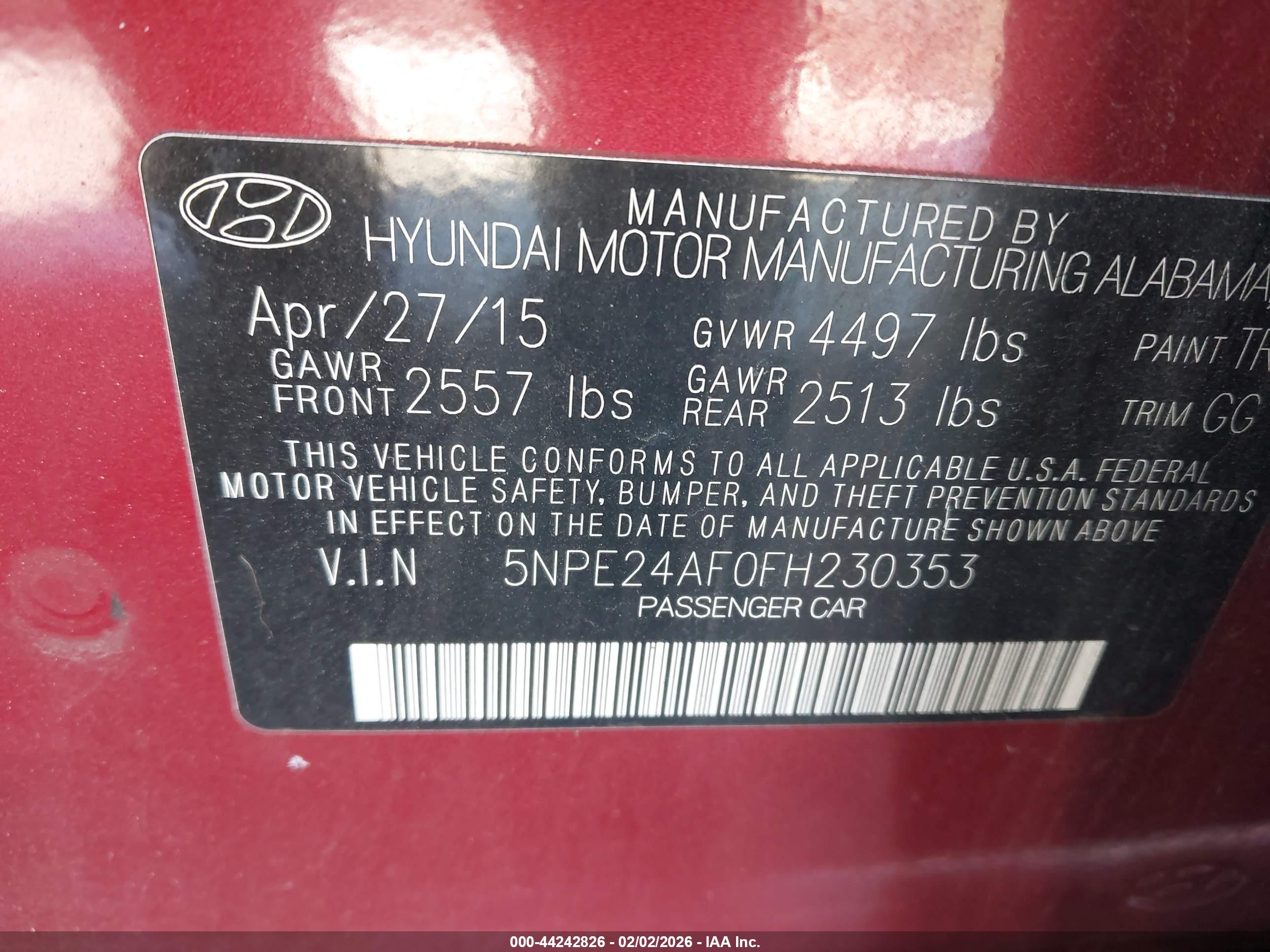 HYUNDAI SONATA image 9
