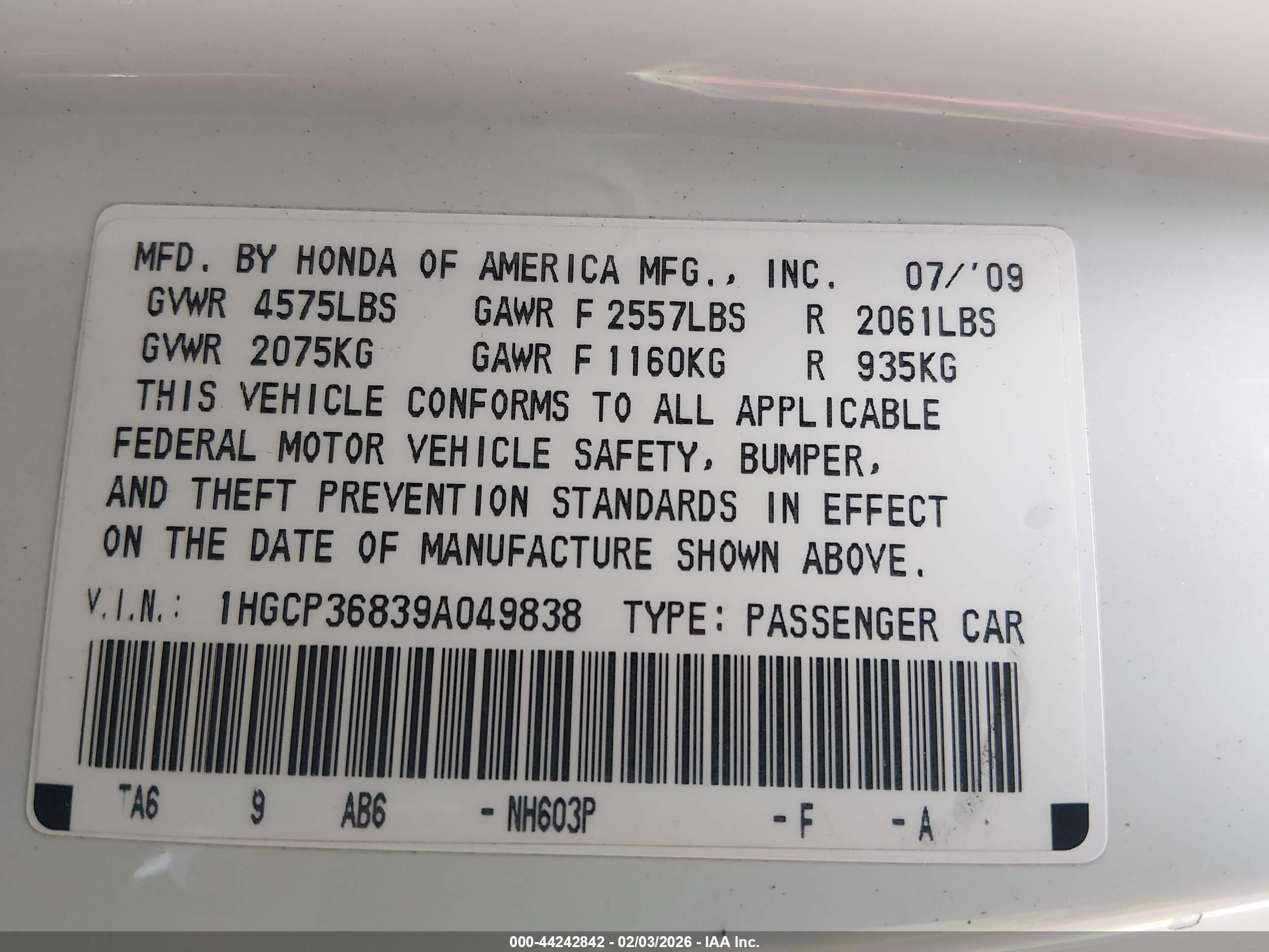 HONDA ACCORD image 9