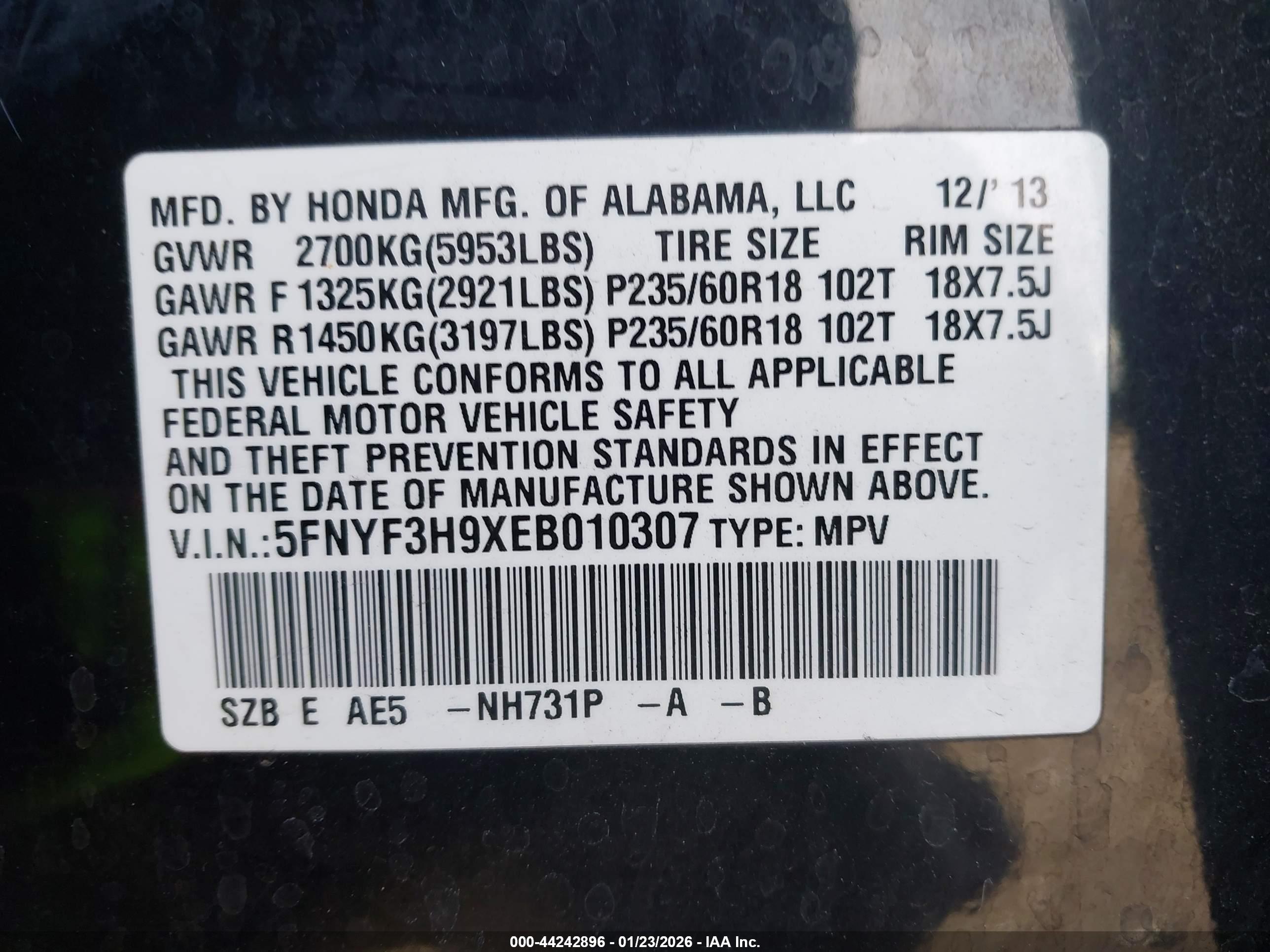 HONDA PILOT image 9