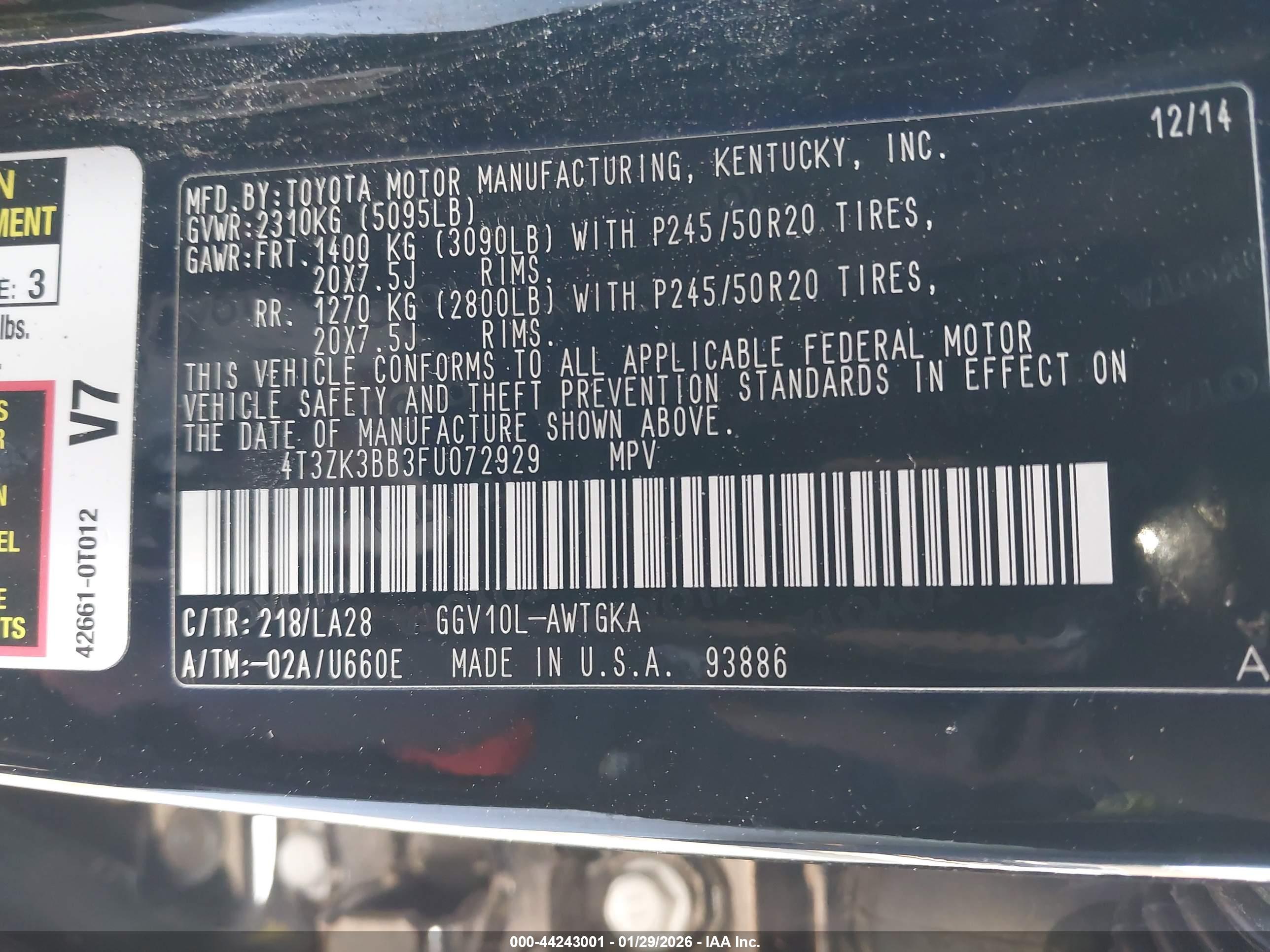 TOYOTA VENZA image 9
