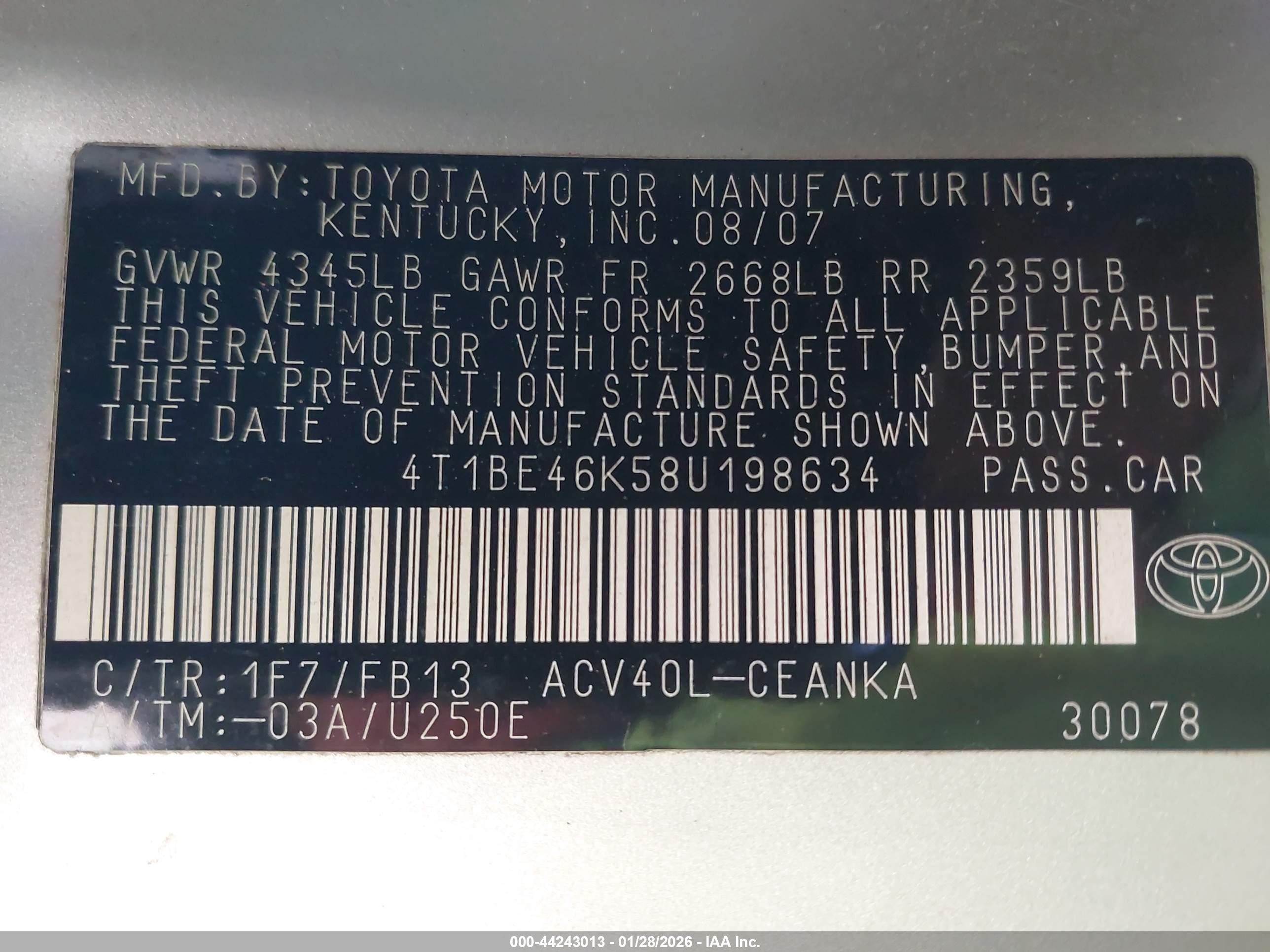 TOYOTA CAMRY image 9