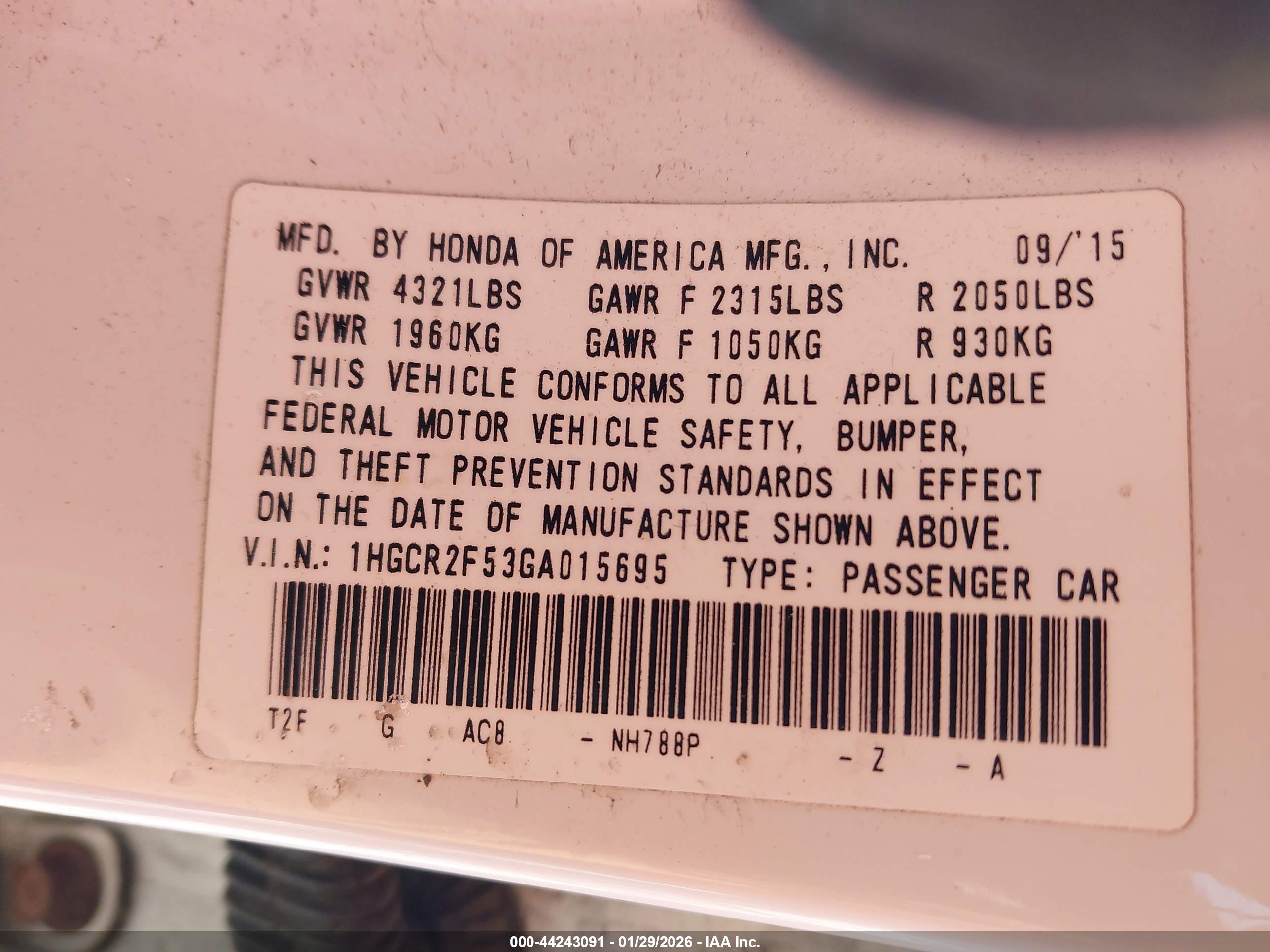 HONDA ACCORD image 9