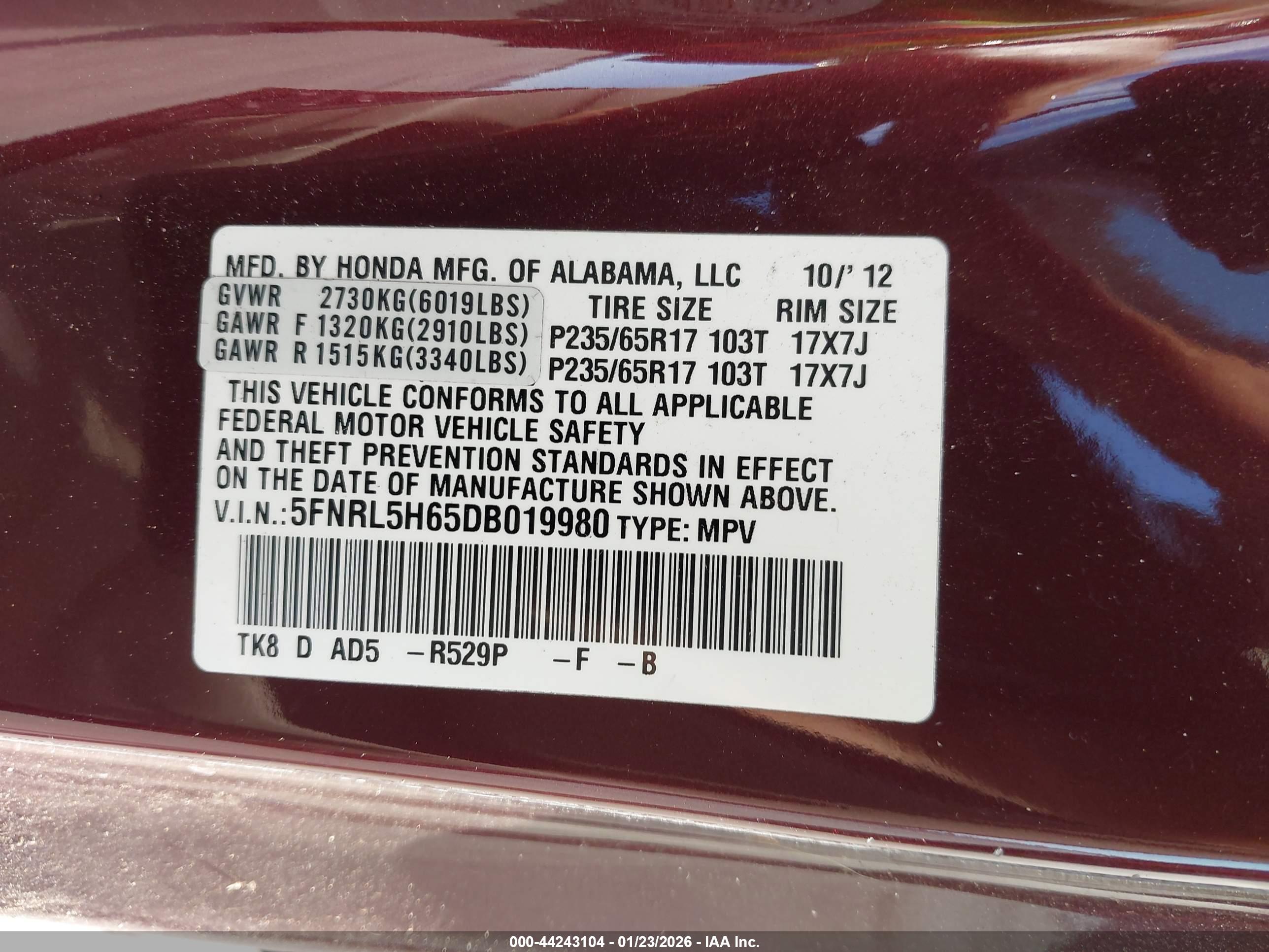 HONDA ODYSSEY image 9