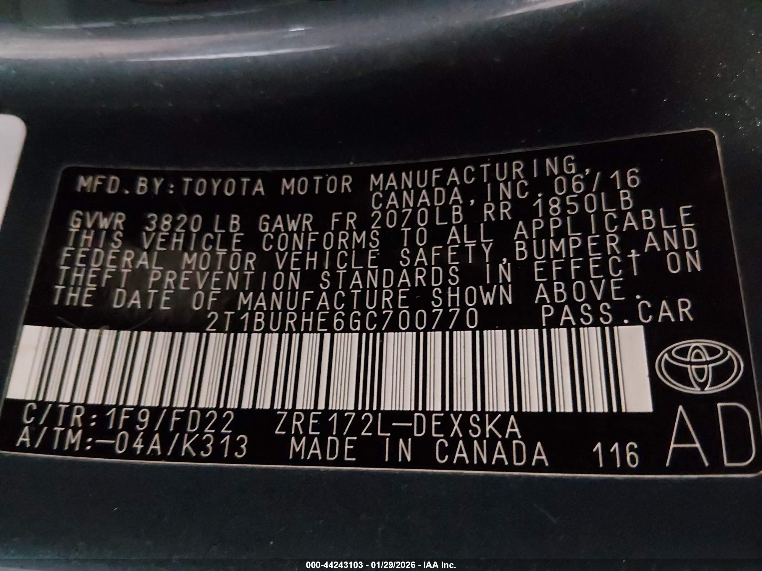 TOYOTA COROLLA image 9
