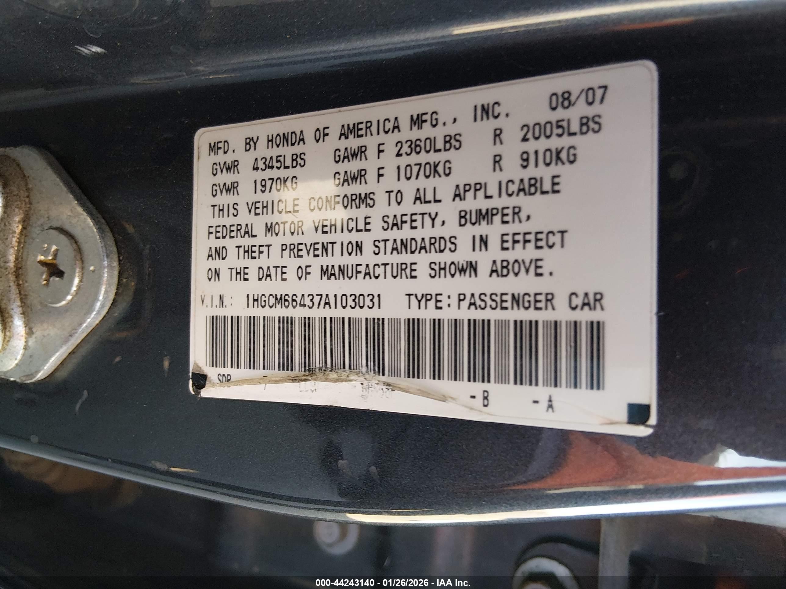 HONDA ACCORD image 9