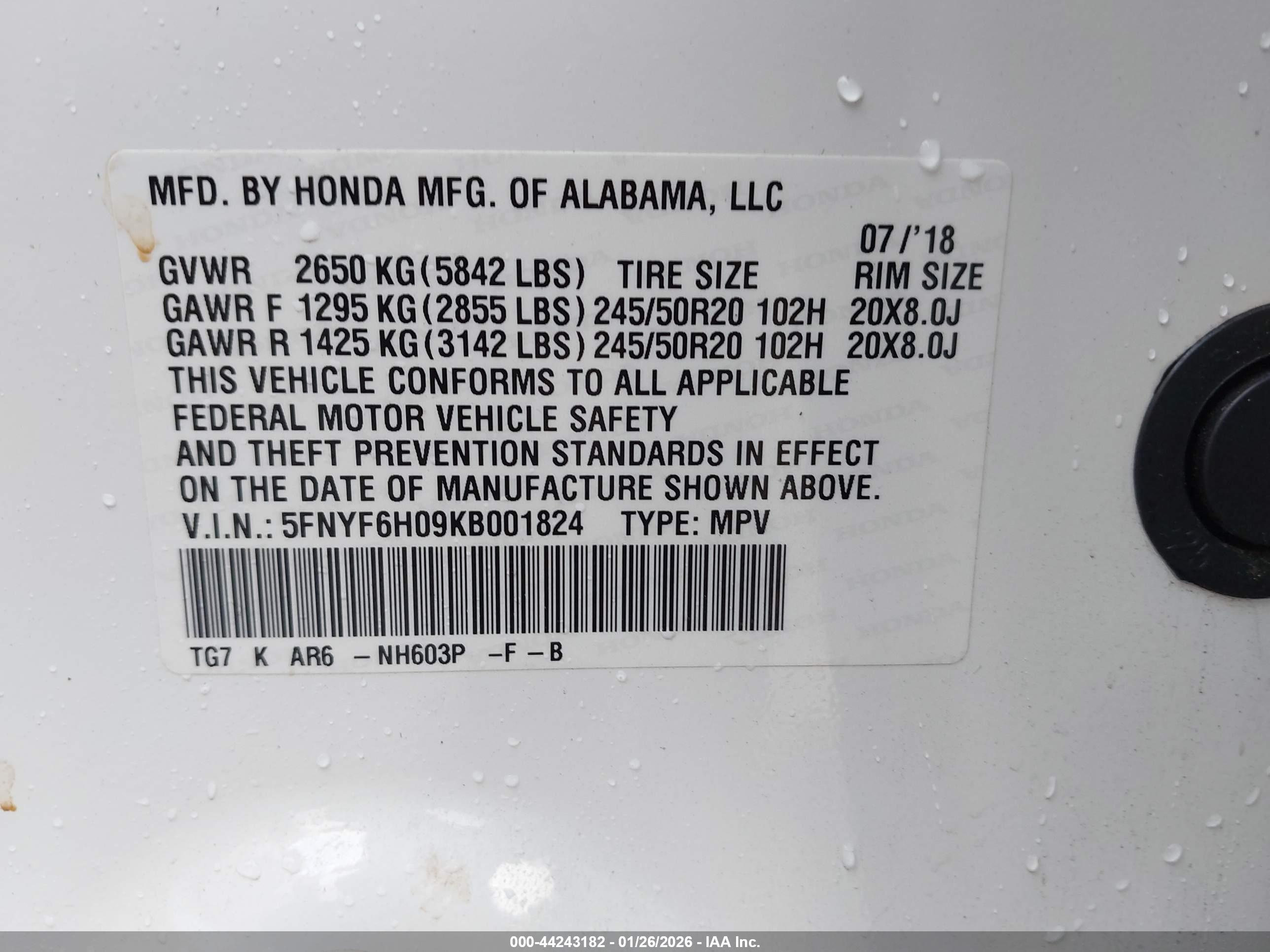 HONDA PILOT image 9