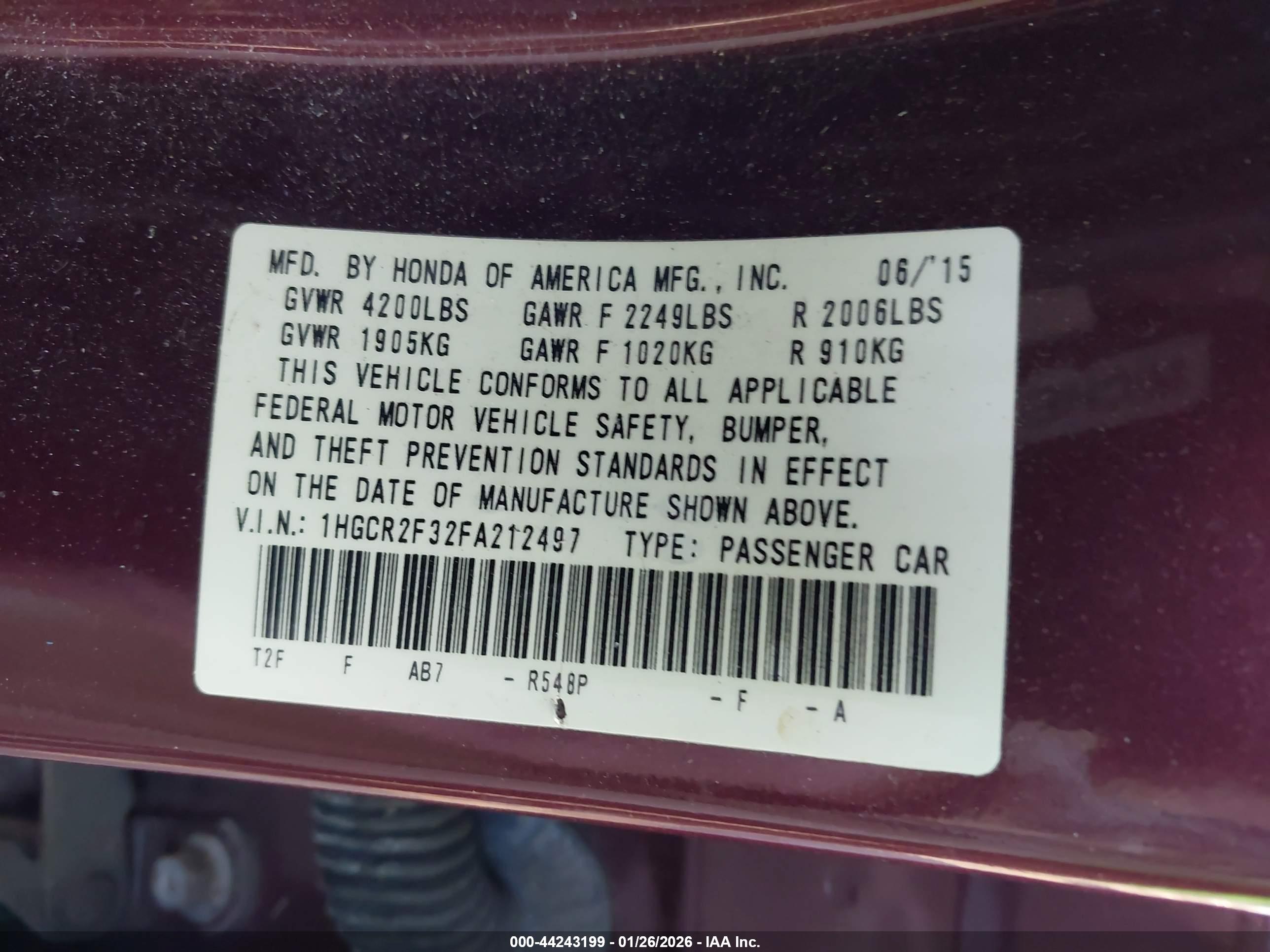 HONDA ACCORD image 9