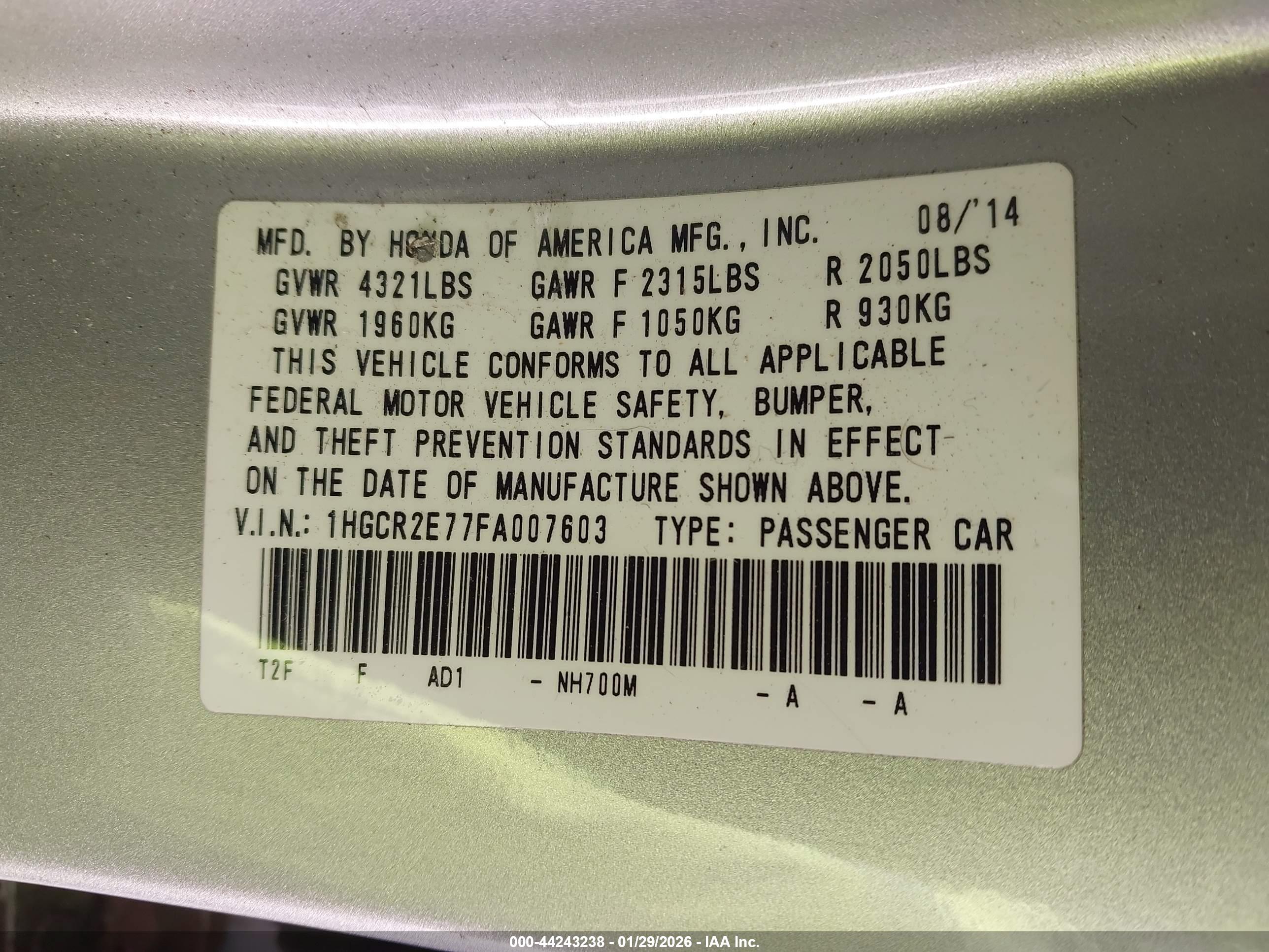 HONDA ACCORD image 9