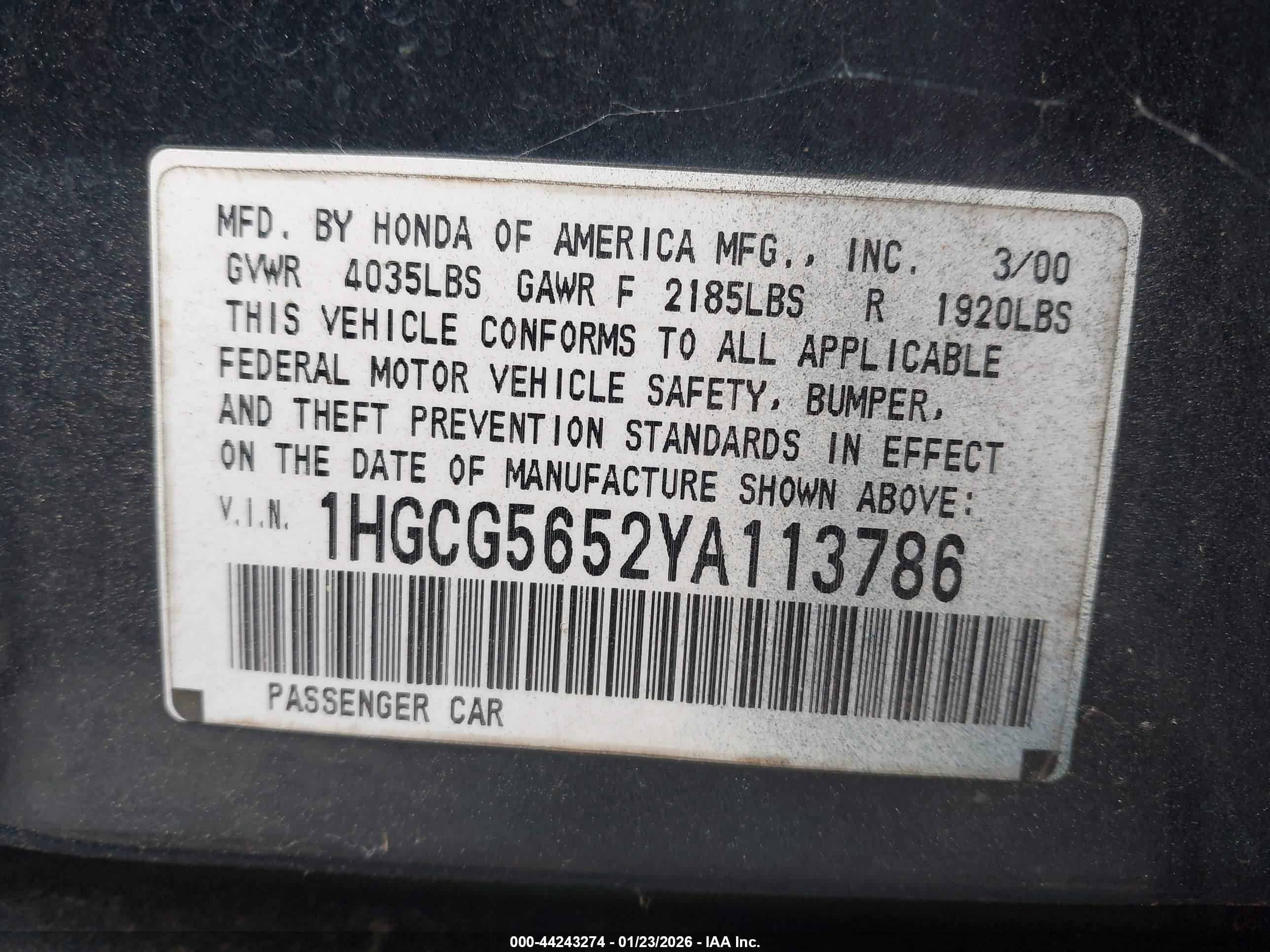 HONDA ACCORD image 9