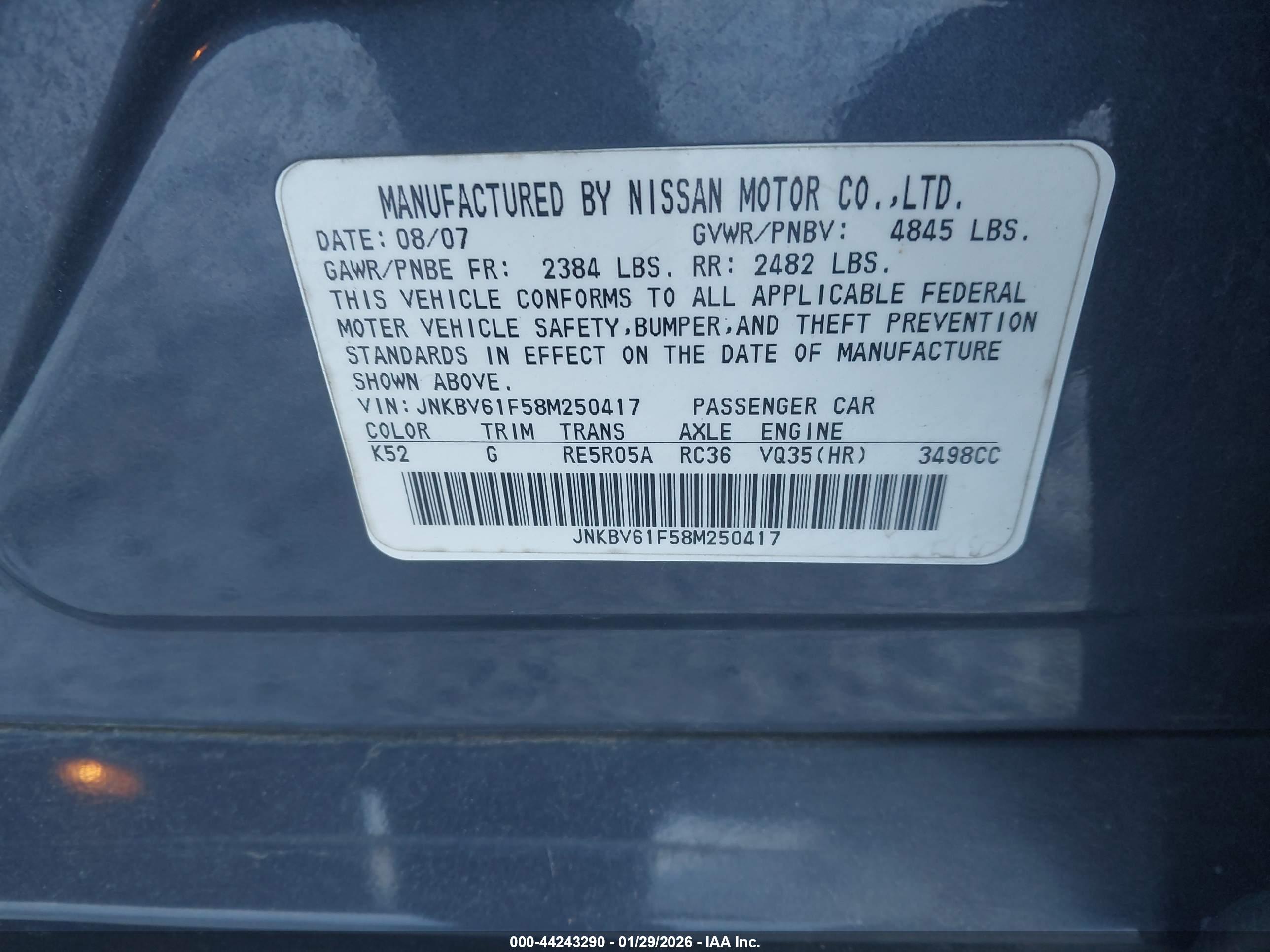 INFINITI G35X image 9