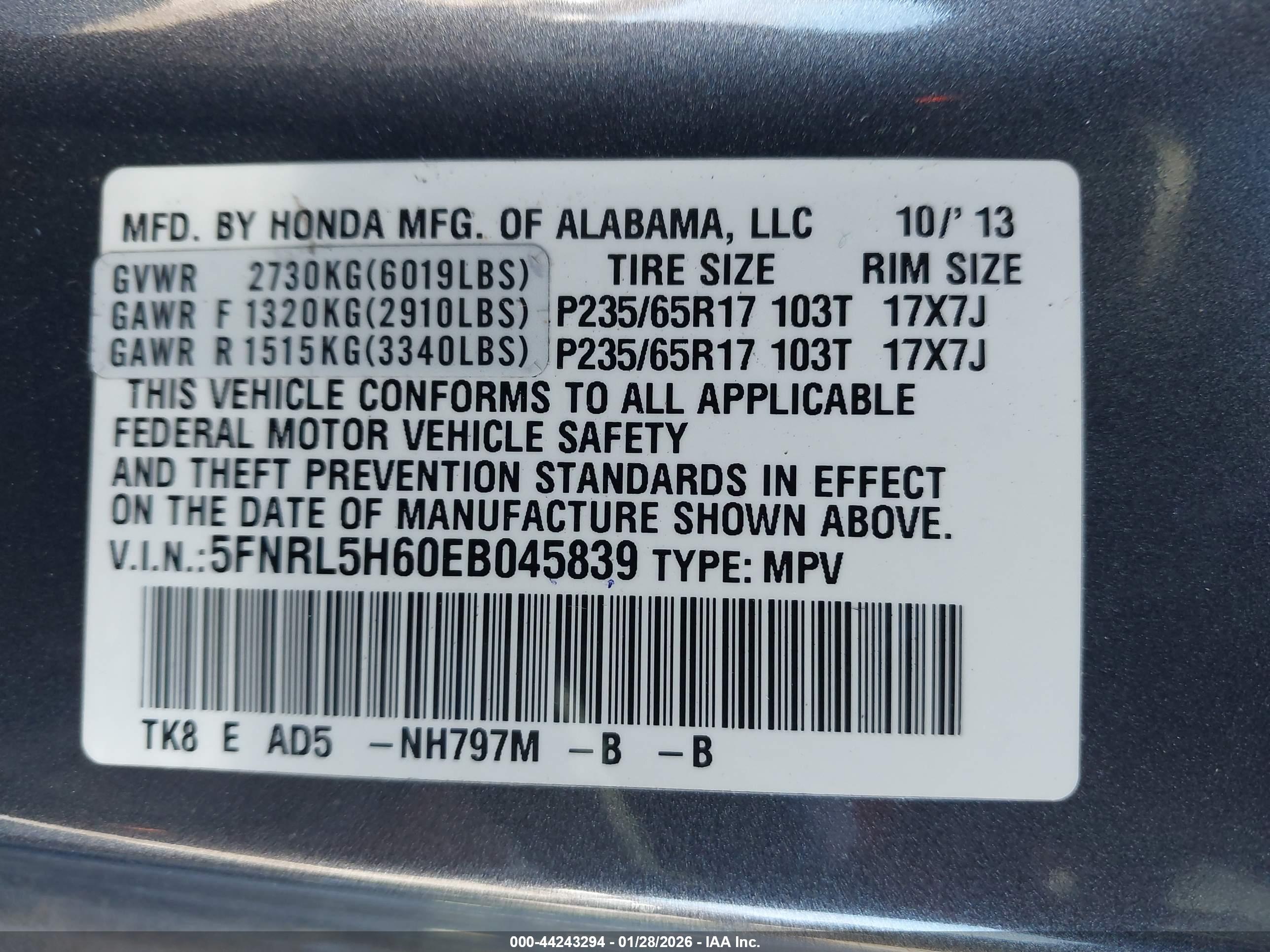 HONDA ODYSSEY image 9