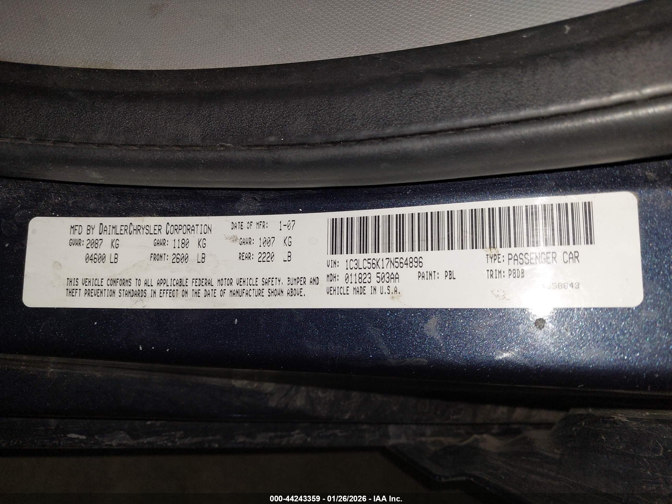 CHRYSLER SEBRING image 9