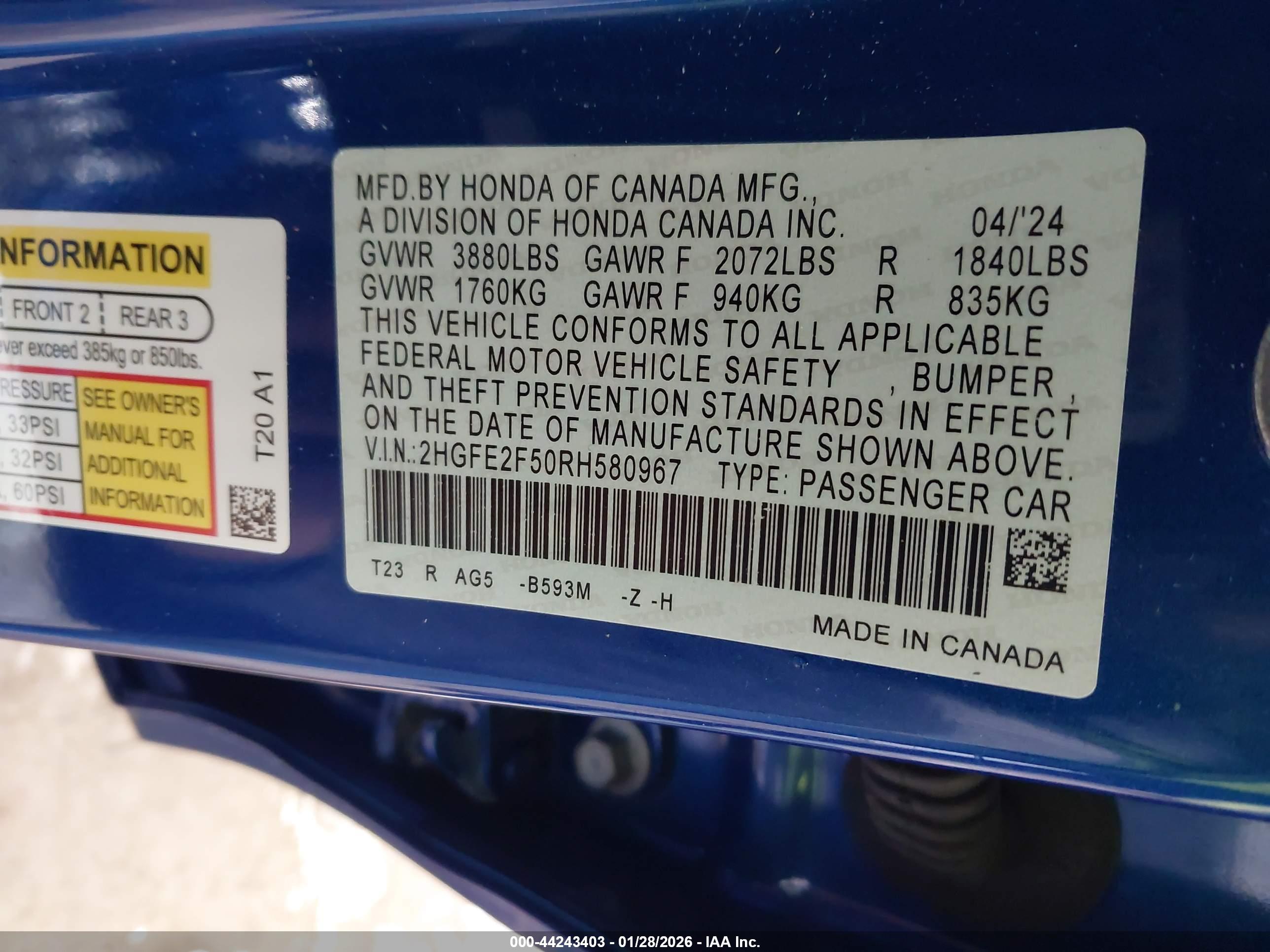 HONDA CIVIC image 9
