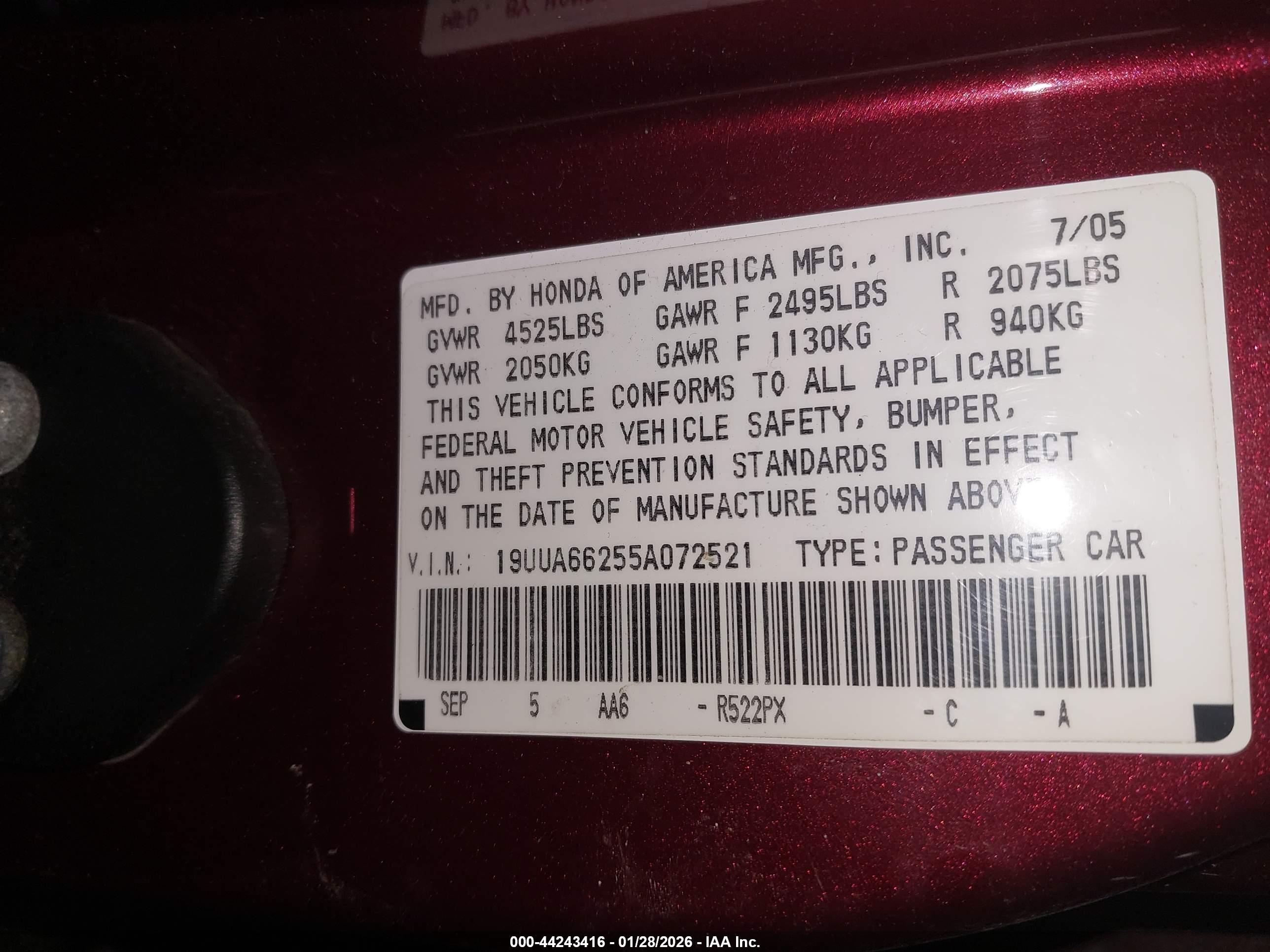 ACURA TL image 9