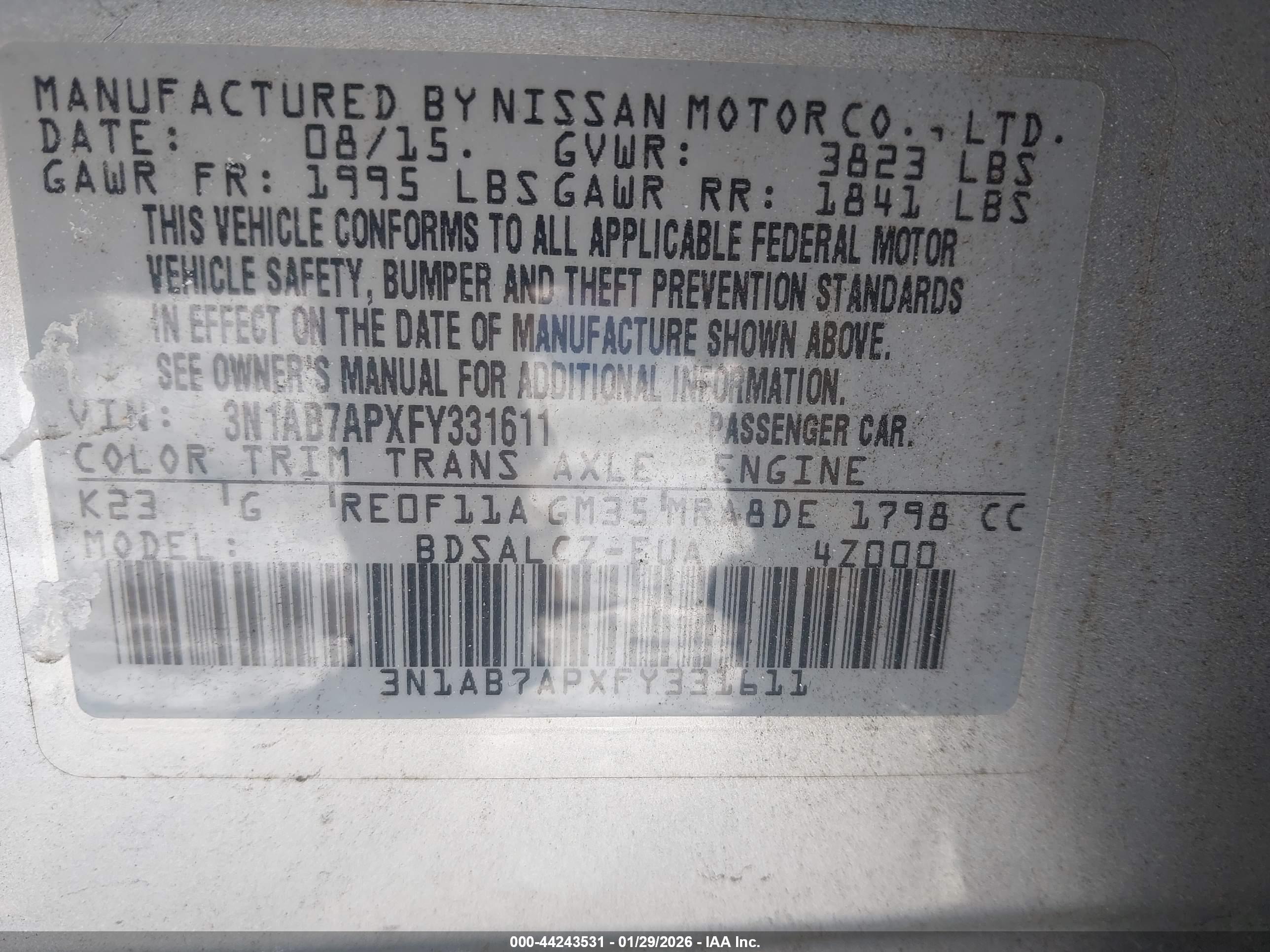 NISSAN SENTRA image 9