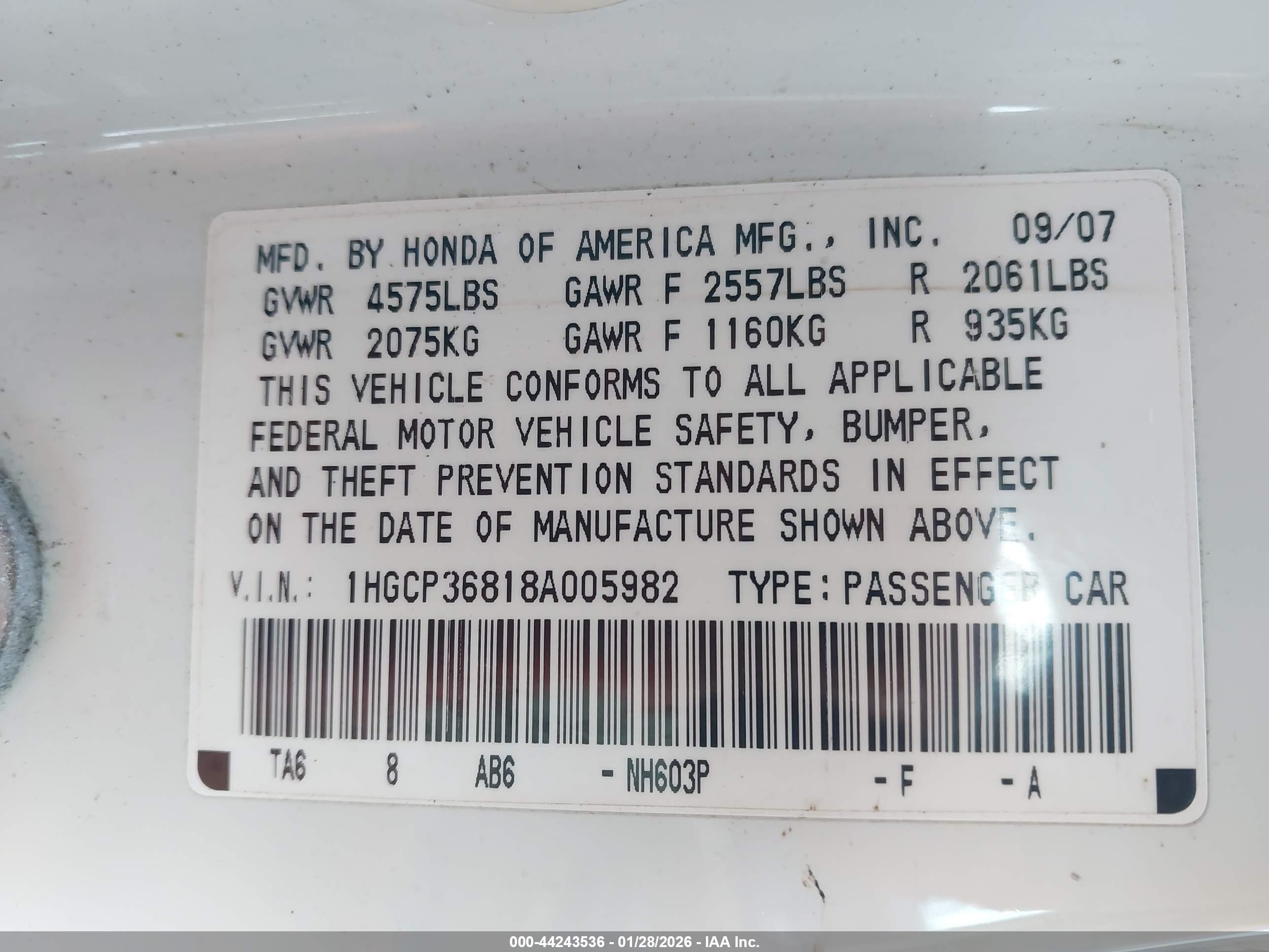 HONDA ACCORD image 9