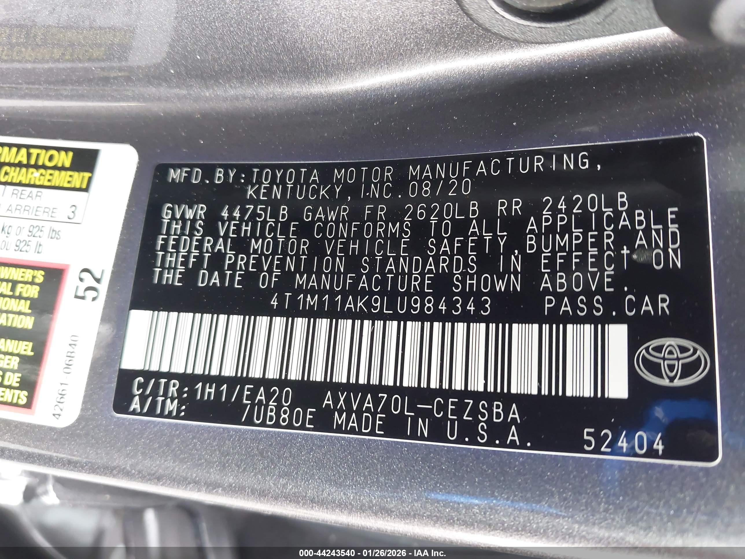 TOYOTA CAMRY image 9