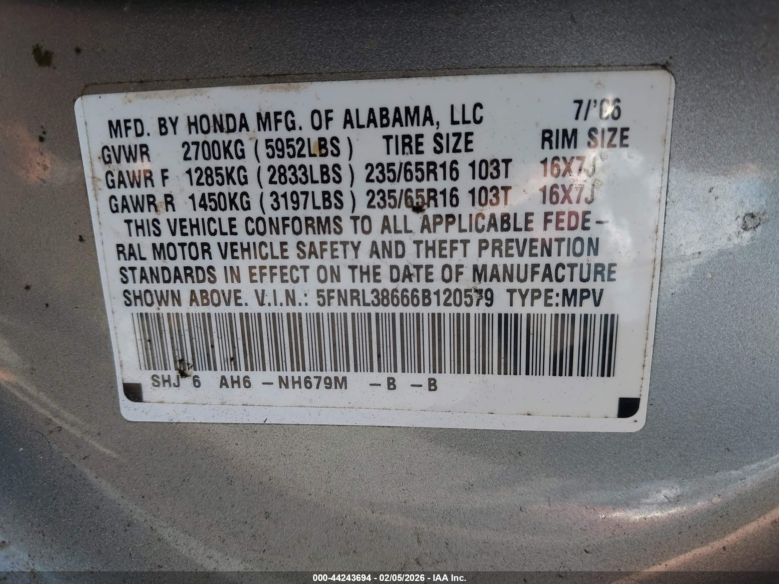 HONDA ODYSSEY image 9