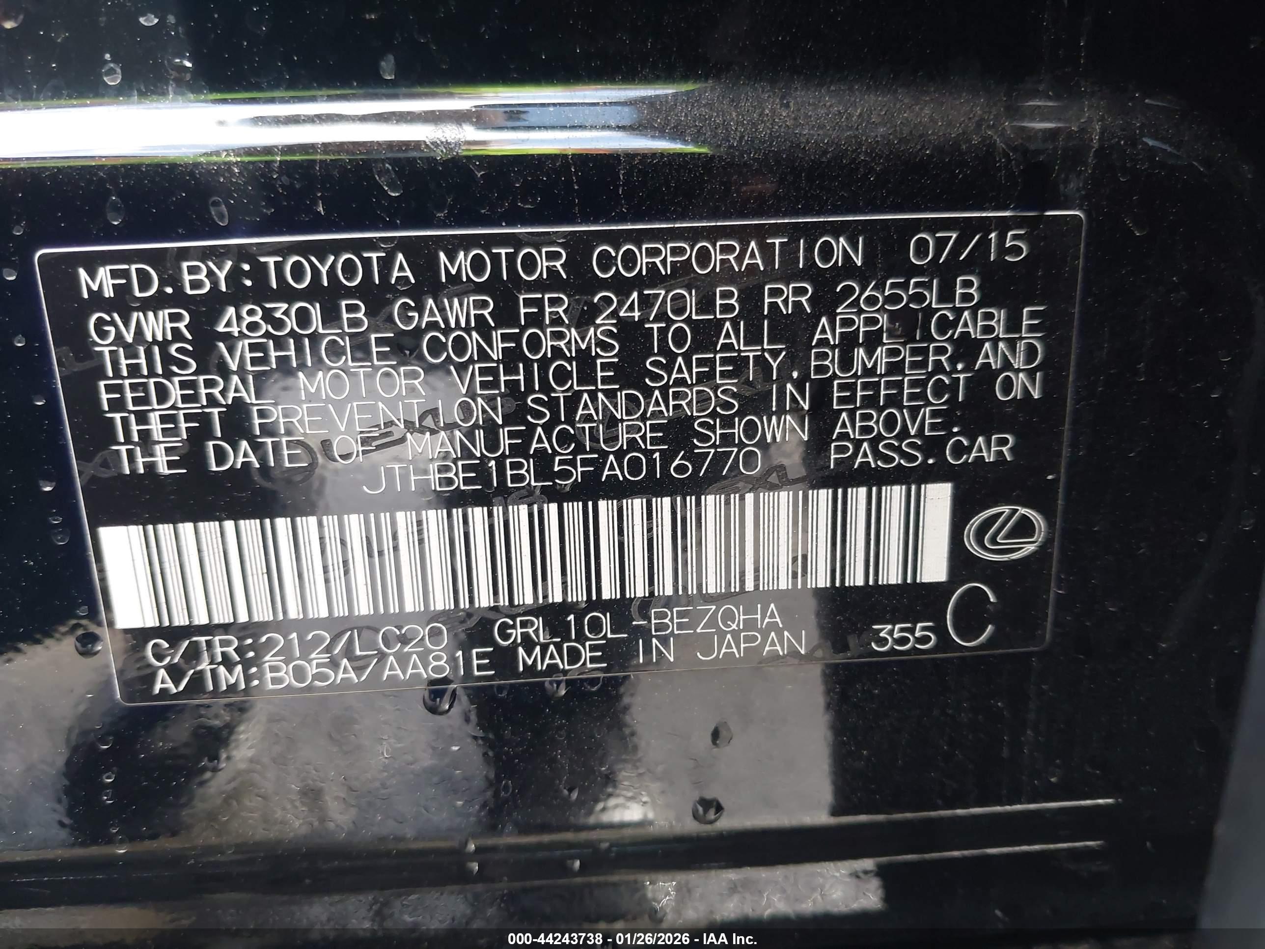 LEXUS GS image 9