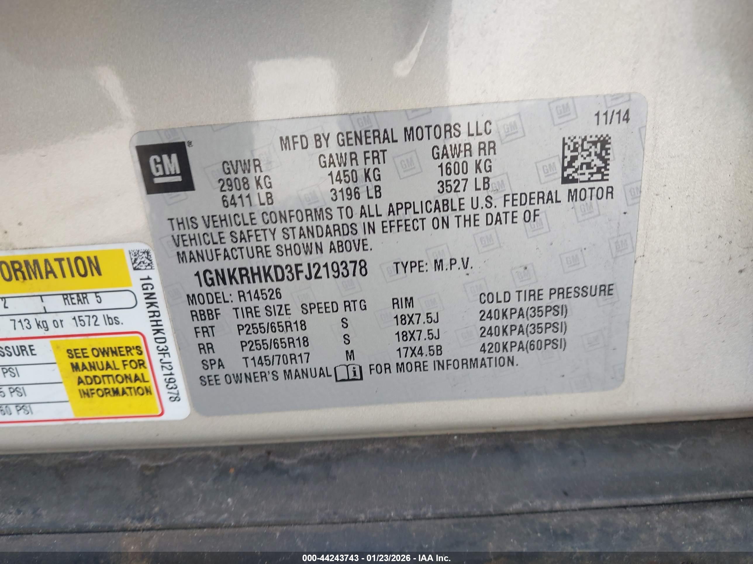 CHEVROLET TRAVERSE image 9