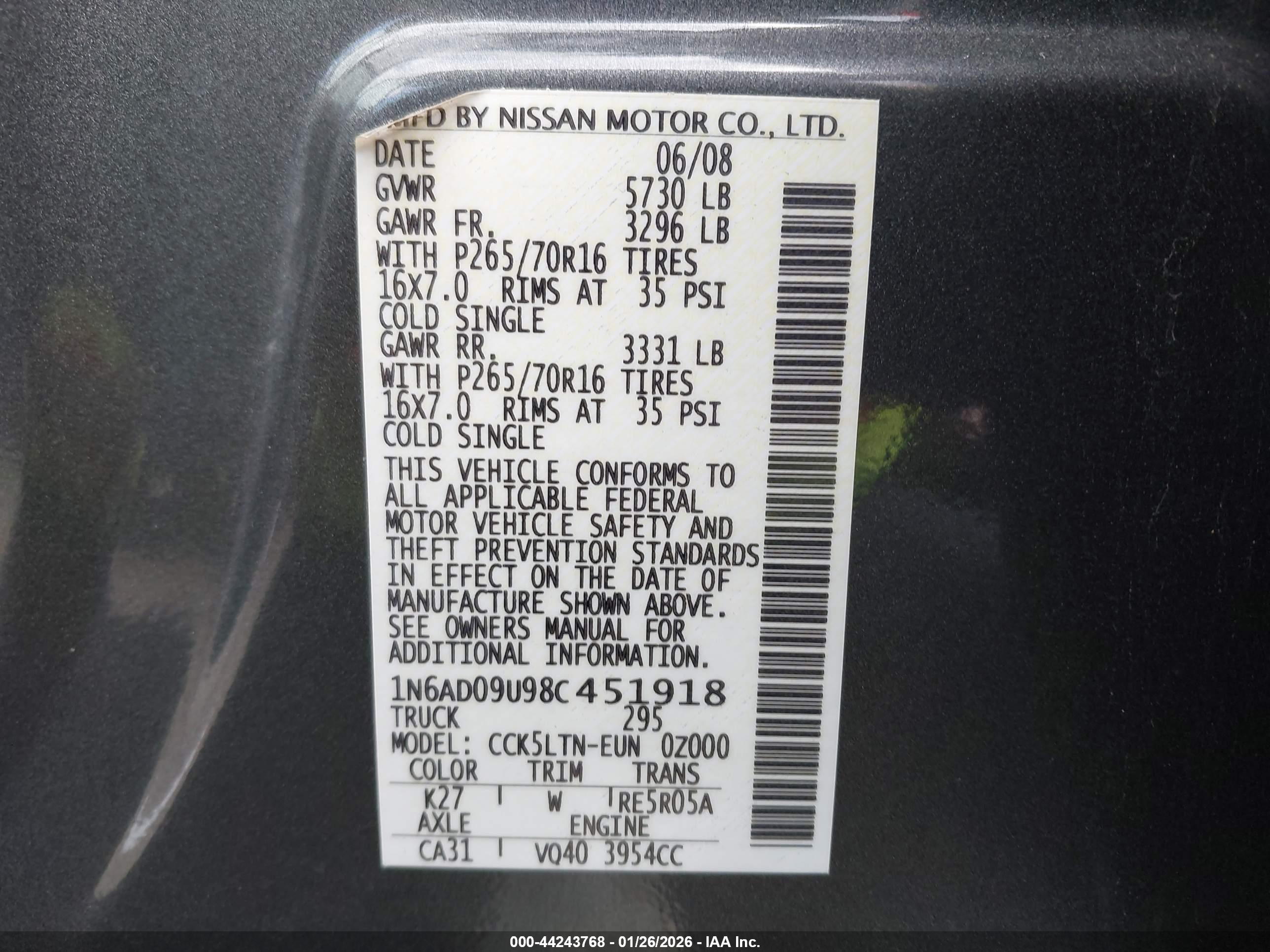 NISSAN FRONTIER image 9