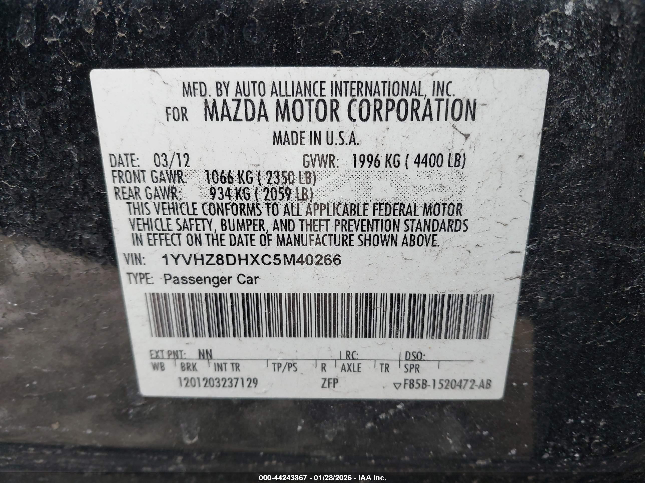 MAZDA MAZDA6 image 9