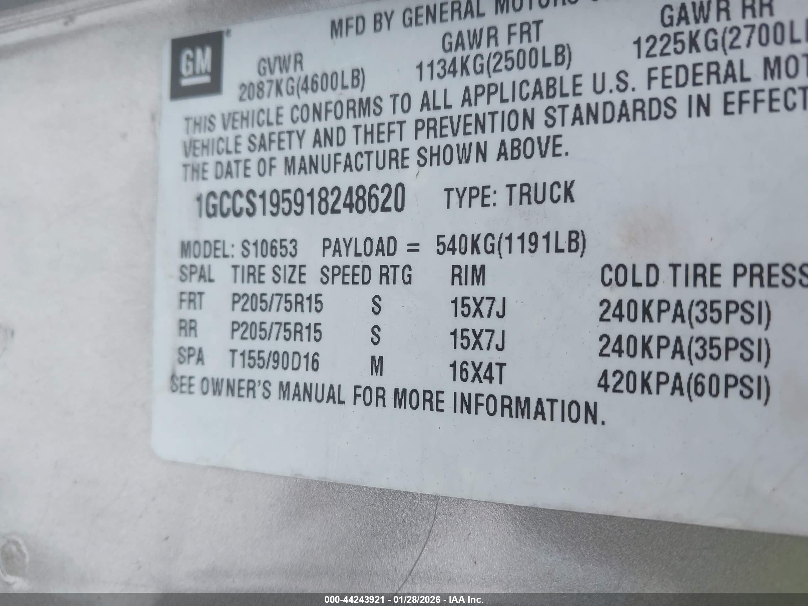 CHEVROLET S-10 image 9