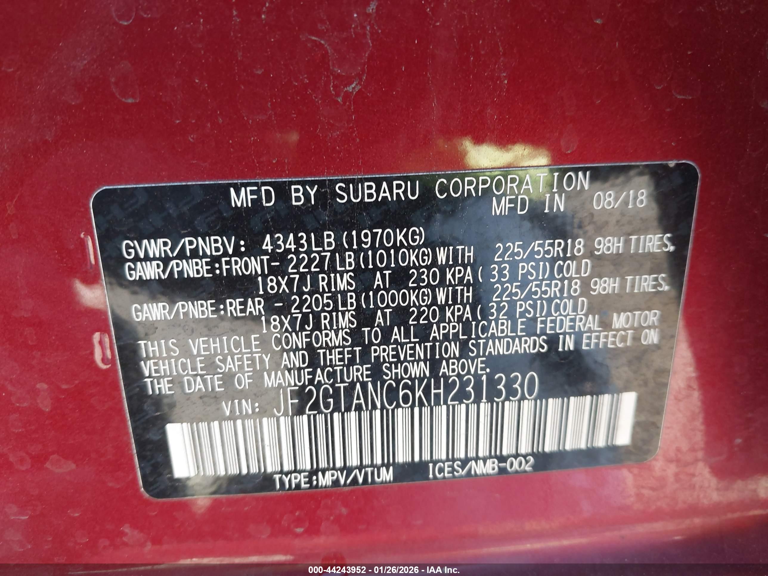 SUBARU CROSSTREK image 9