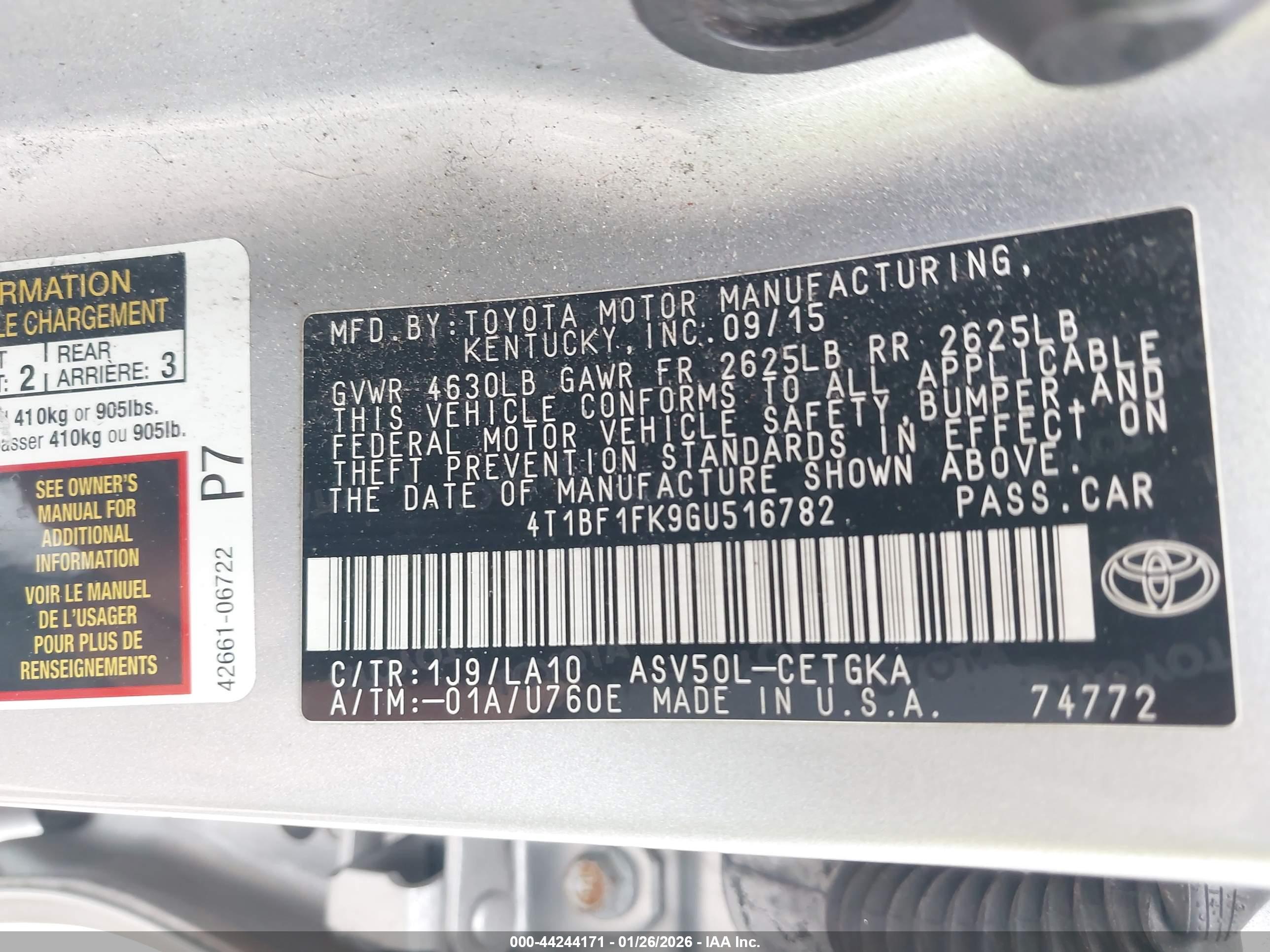 TOYOTA CAMRY image 9