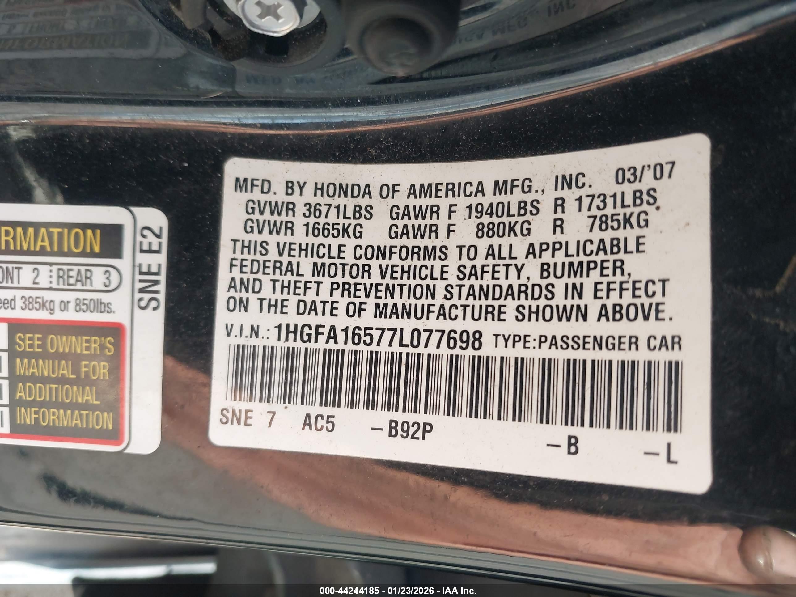HONDA CIVIC image 9