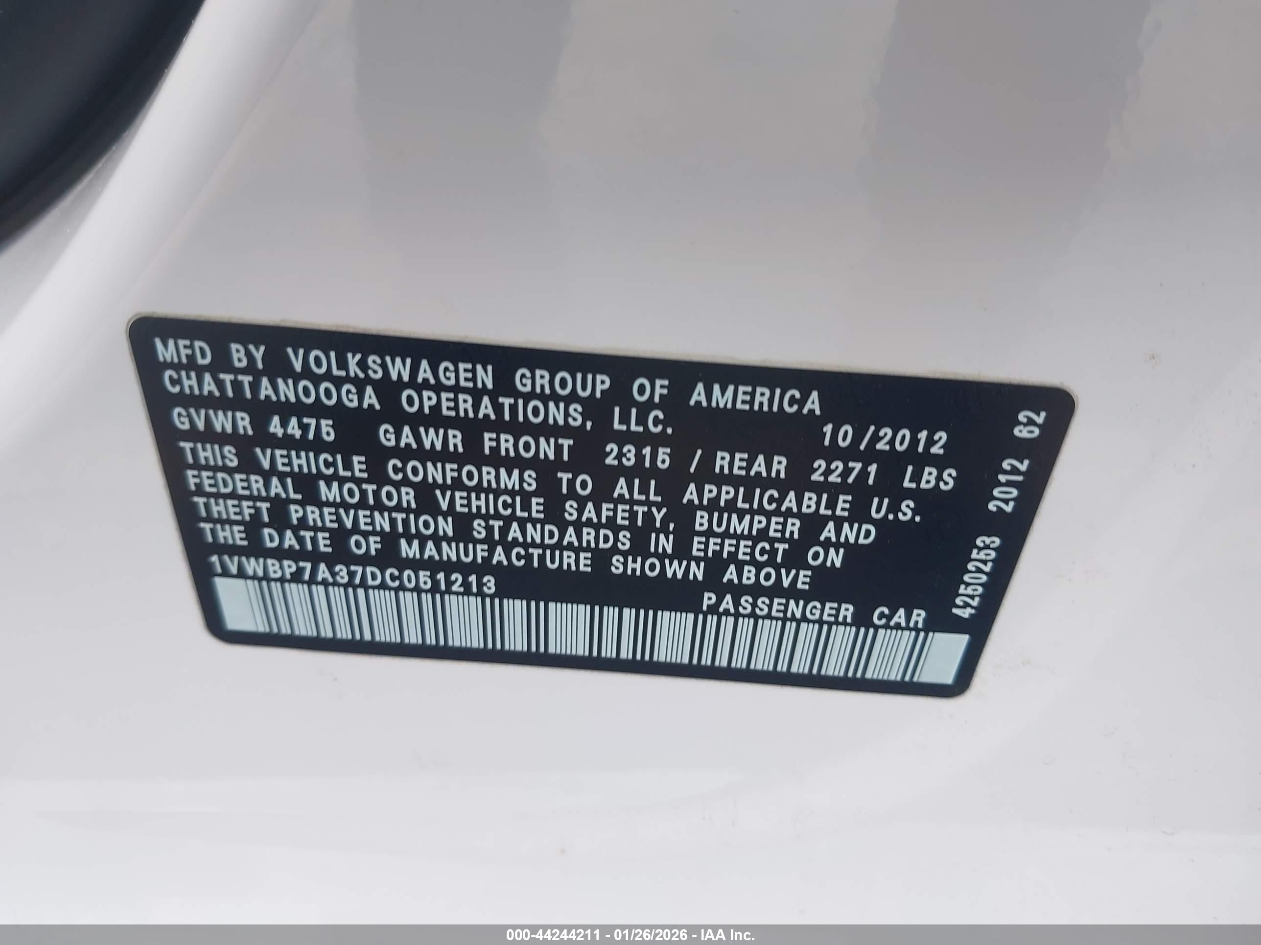 VOLKSWAGEN PASSAT image 9