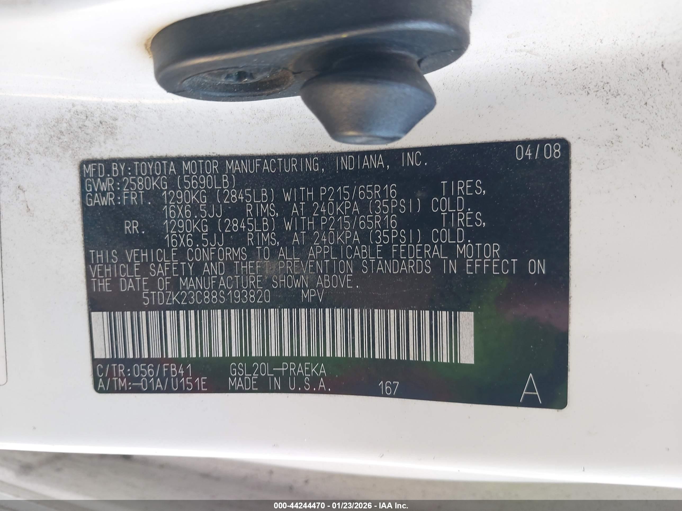 TOYOTA SIENNA image 9