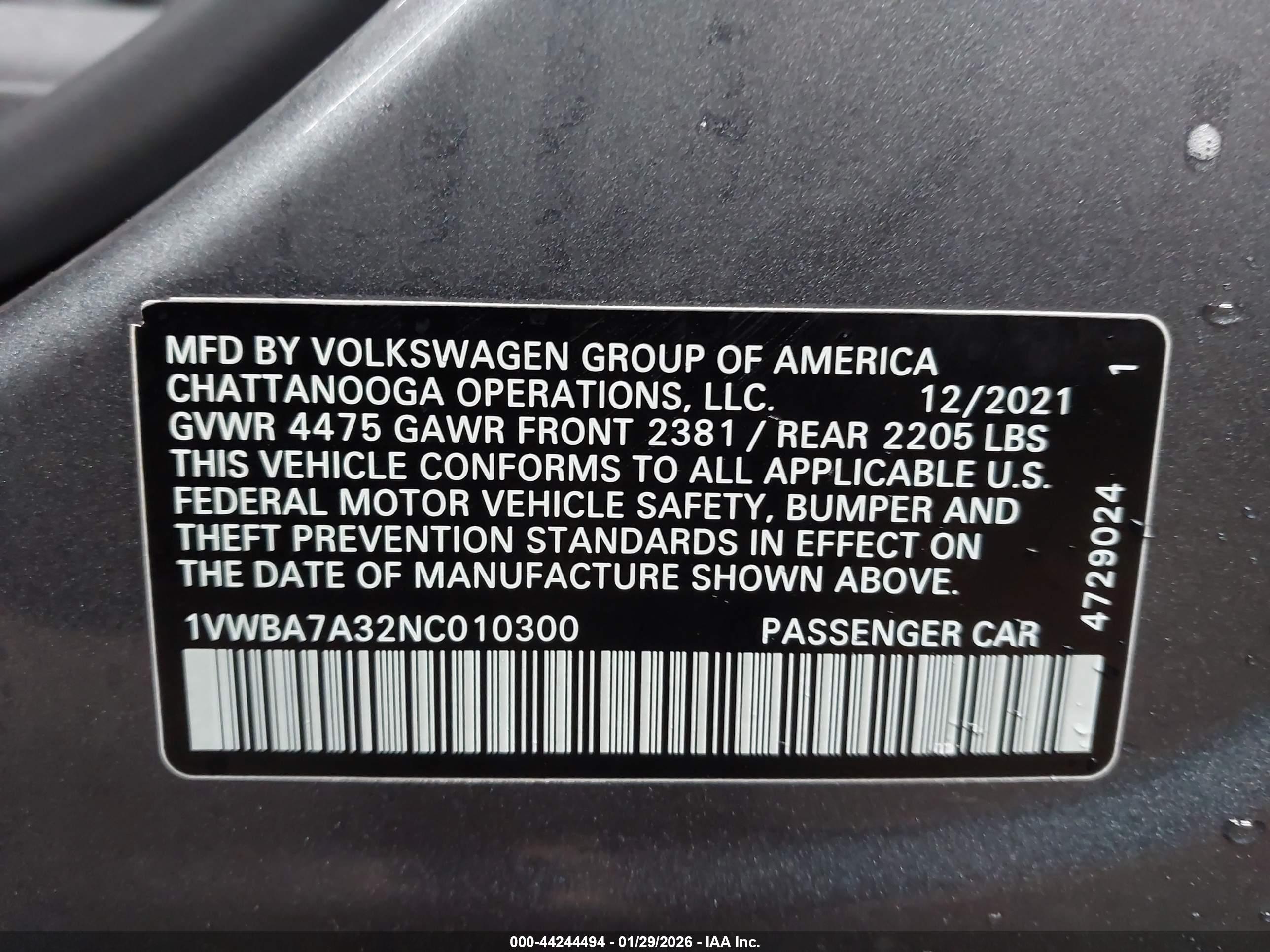 VOLKSWAGEN PASSAT image 9