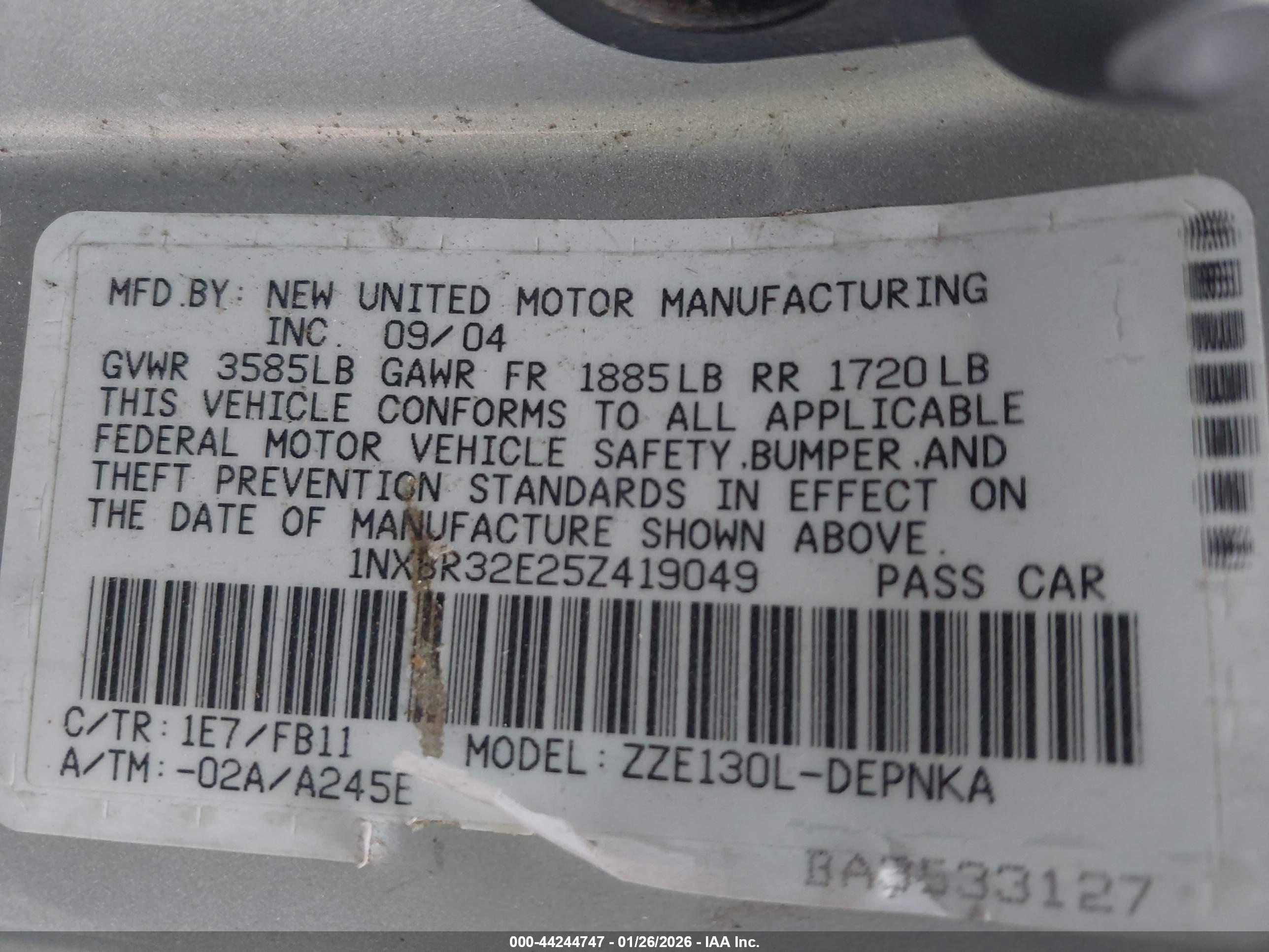 TOYOTA COROLLA image 9