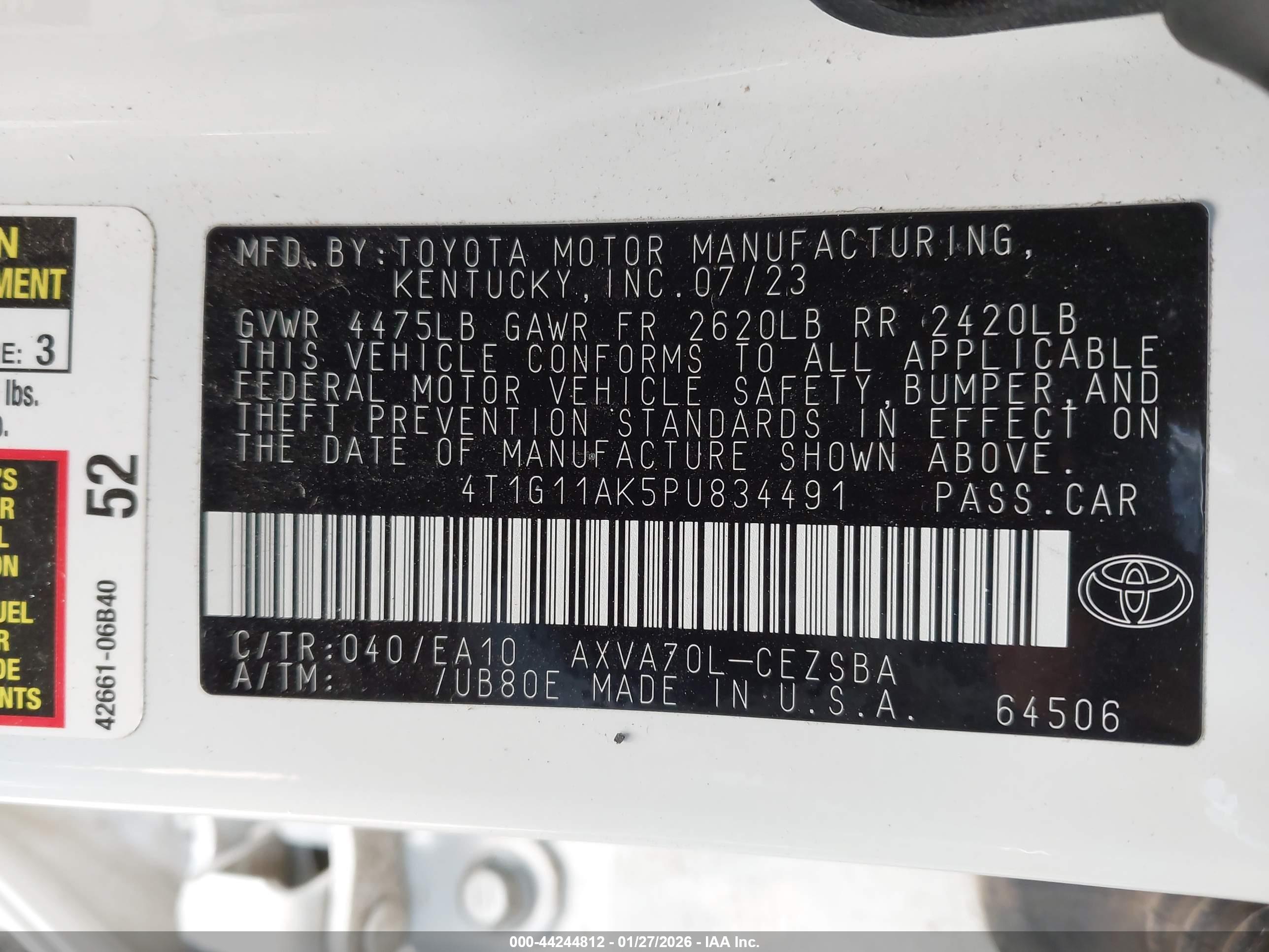 TOYOTA CAMRY image 9