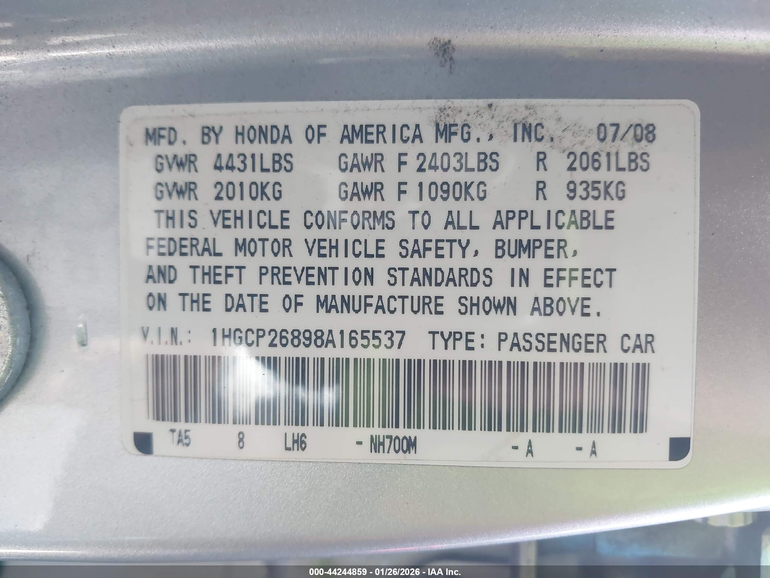 HONDA ACCORD image 9