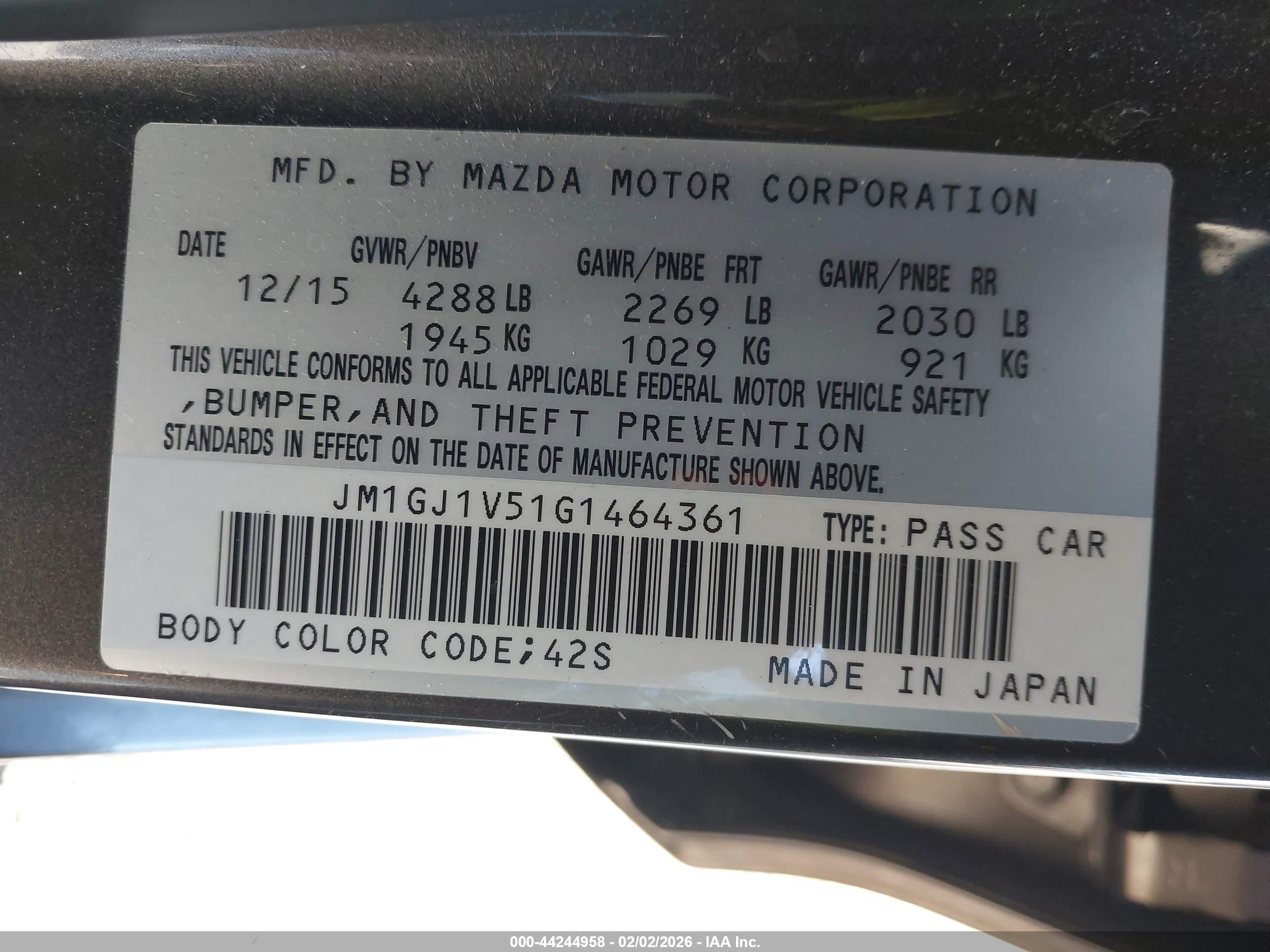 MAZDA MAZDA6 image 9