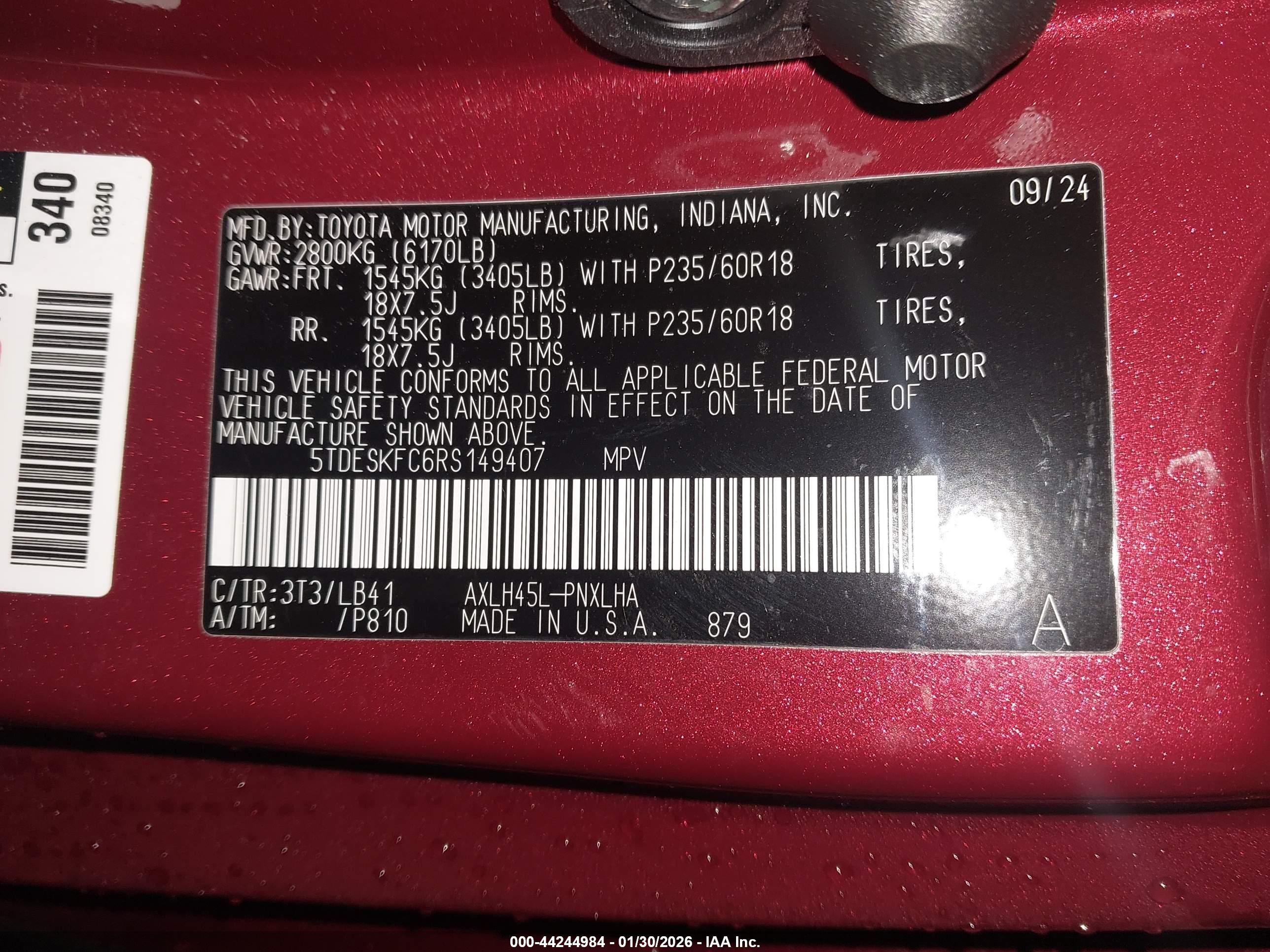 TOYOTA SIENNA image 9