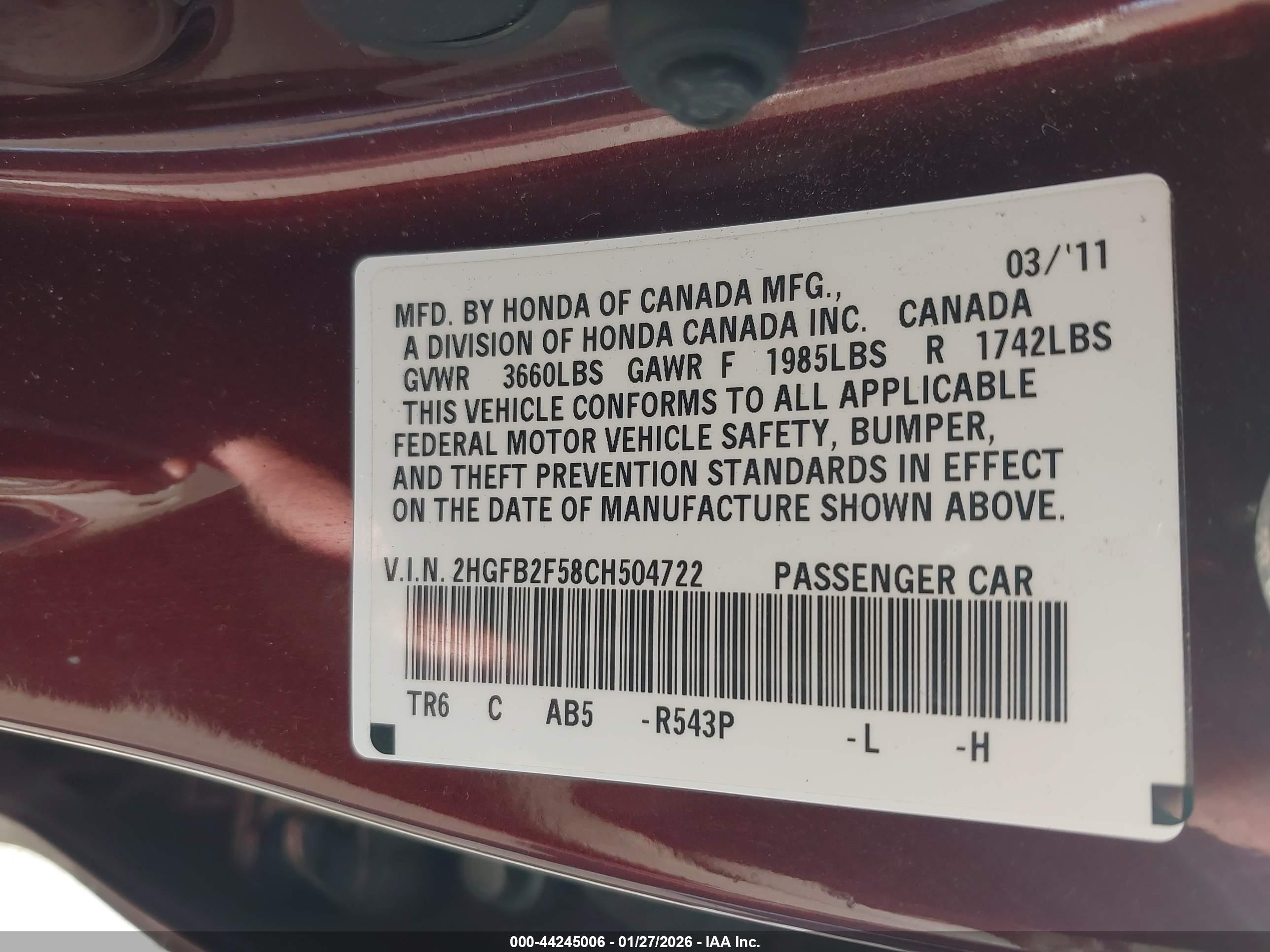HONDA CIVIC image 9