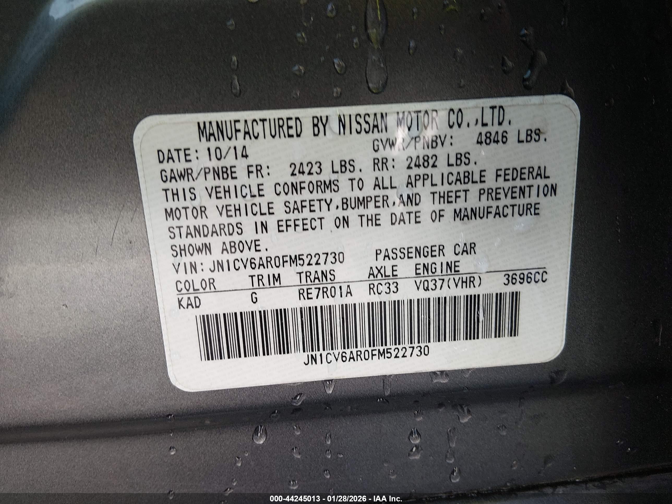 INFINITI Q40 image 9
