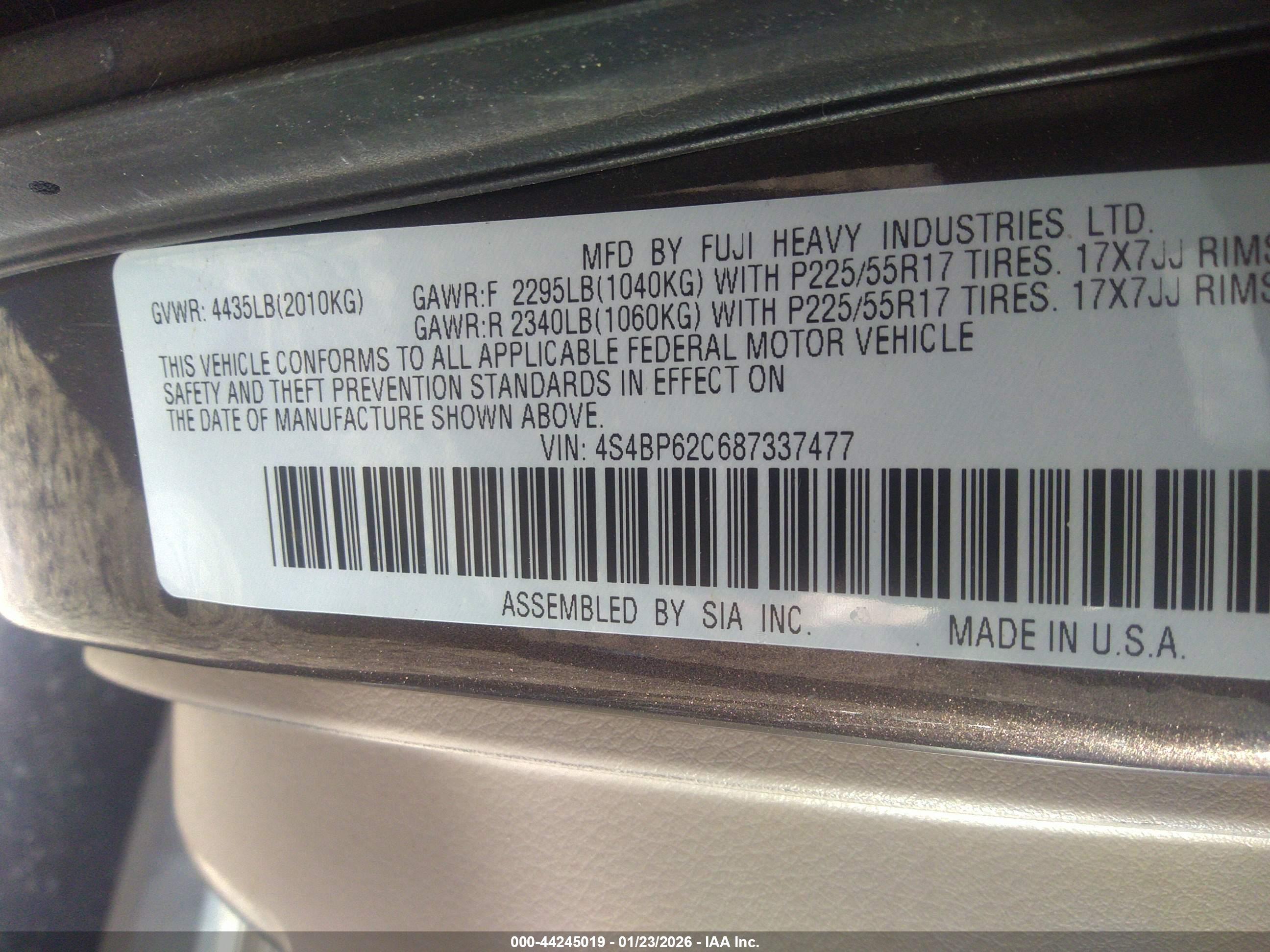SUBARU OUTBACK image 9