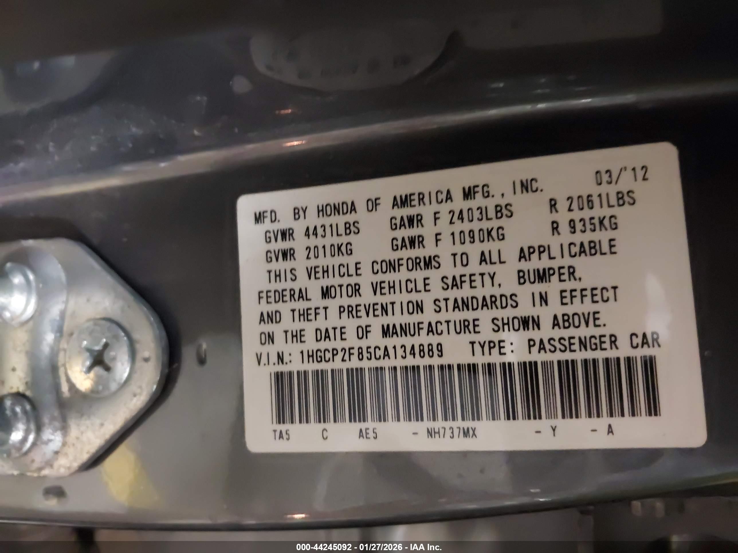 HONDA ACCORD image 9
