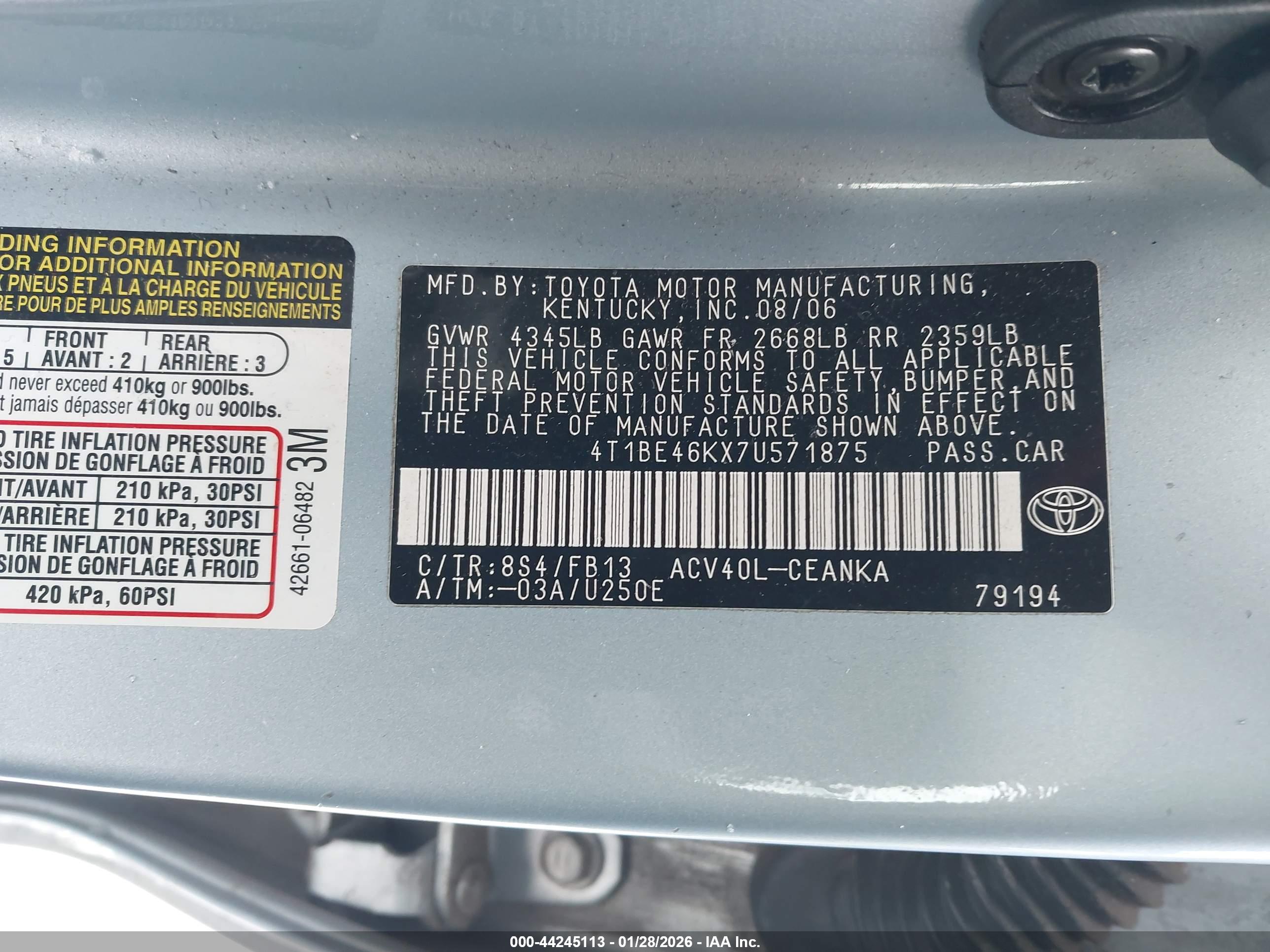 TOYOTA CAMRY image 9