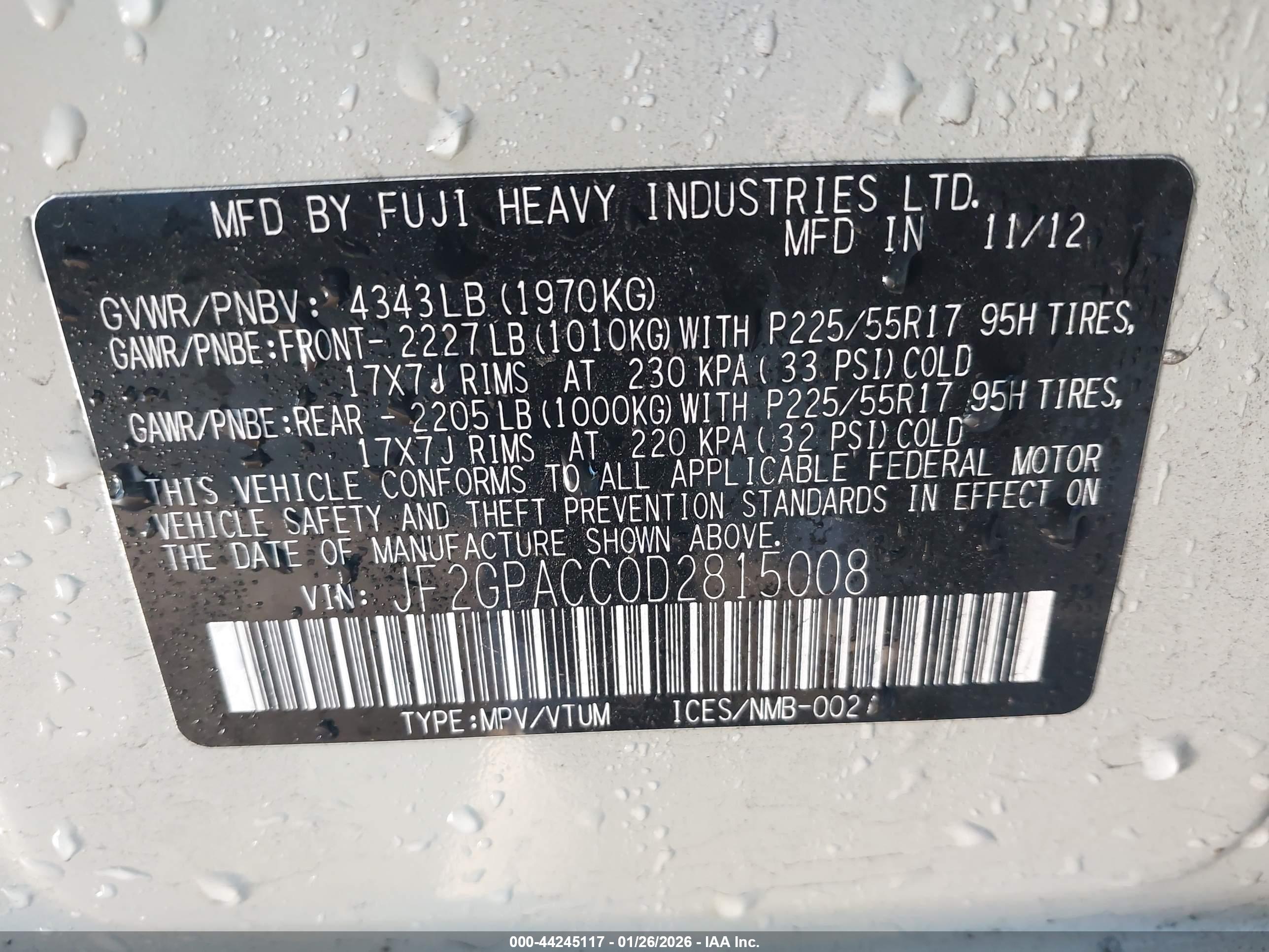 SUBARU XV image 9