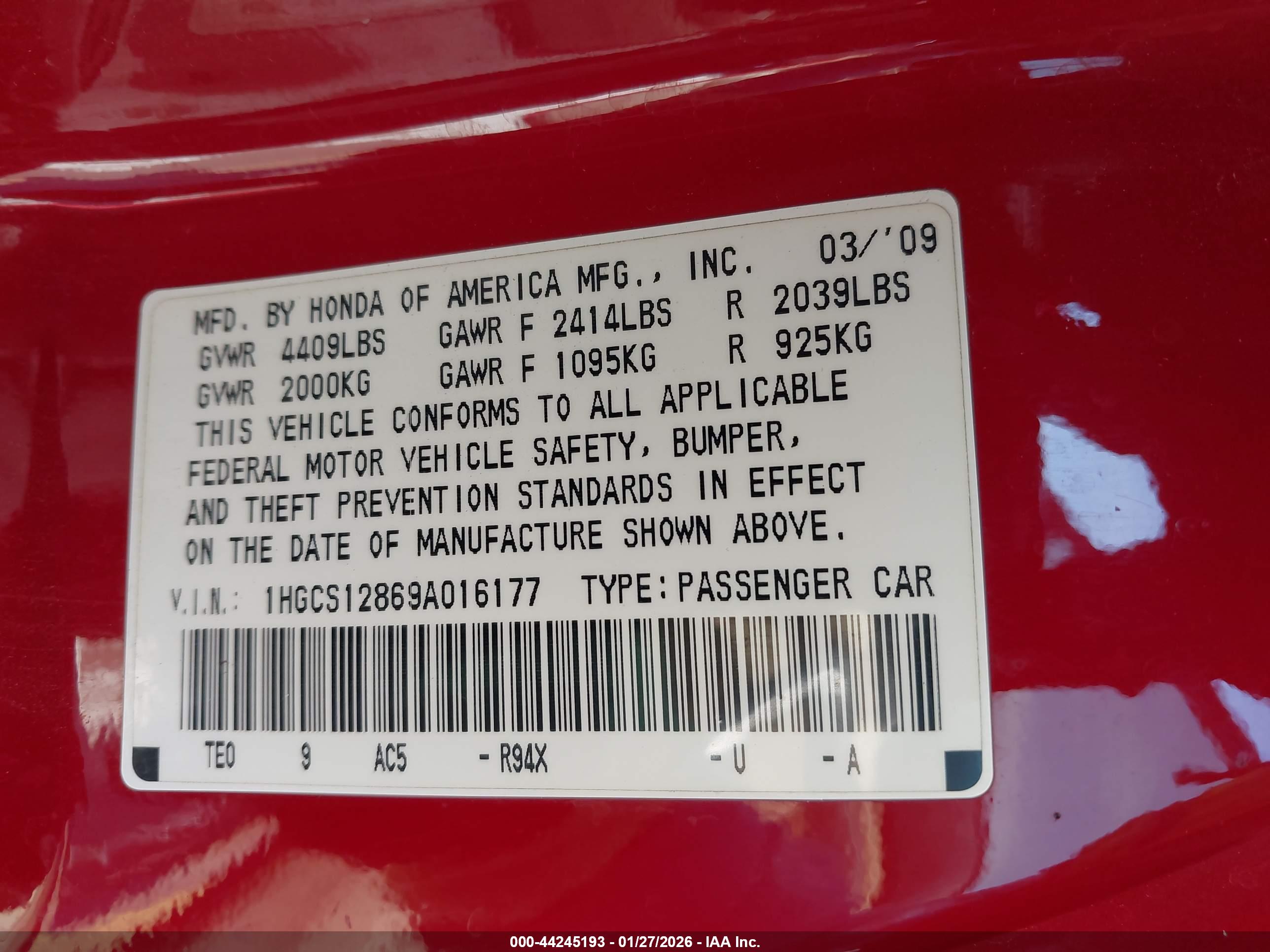 HONDA ACCORD image 9