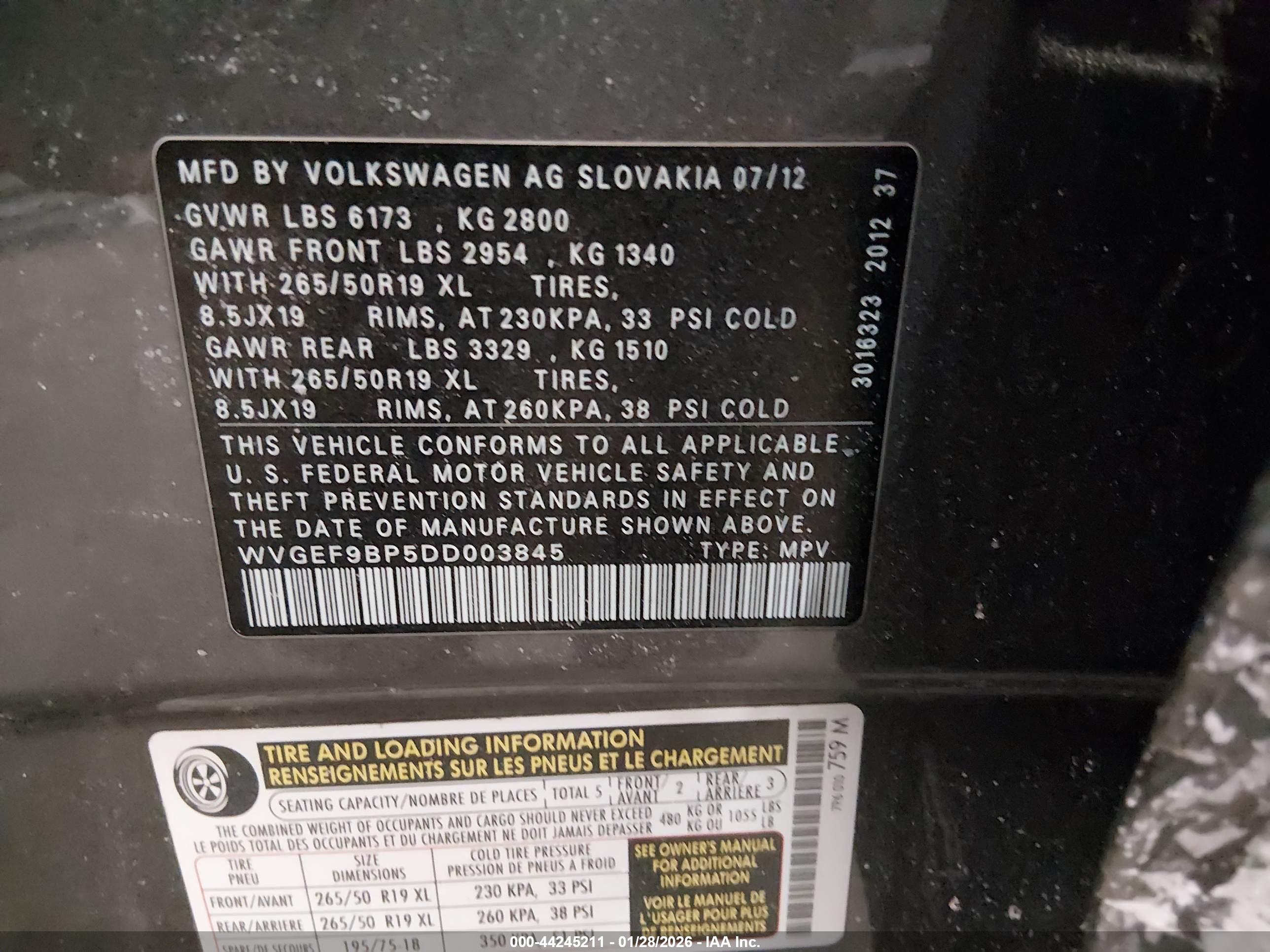 VOLKSWAGEN TOUAREG image 9