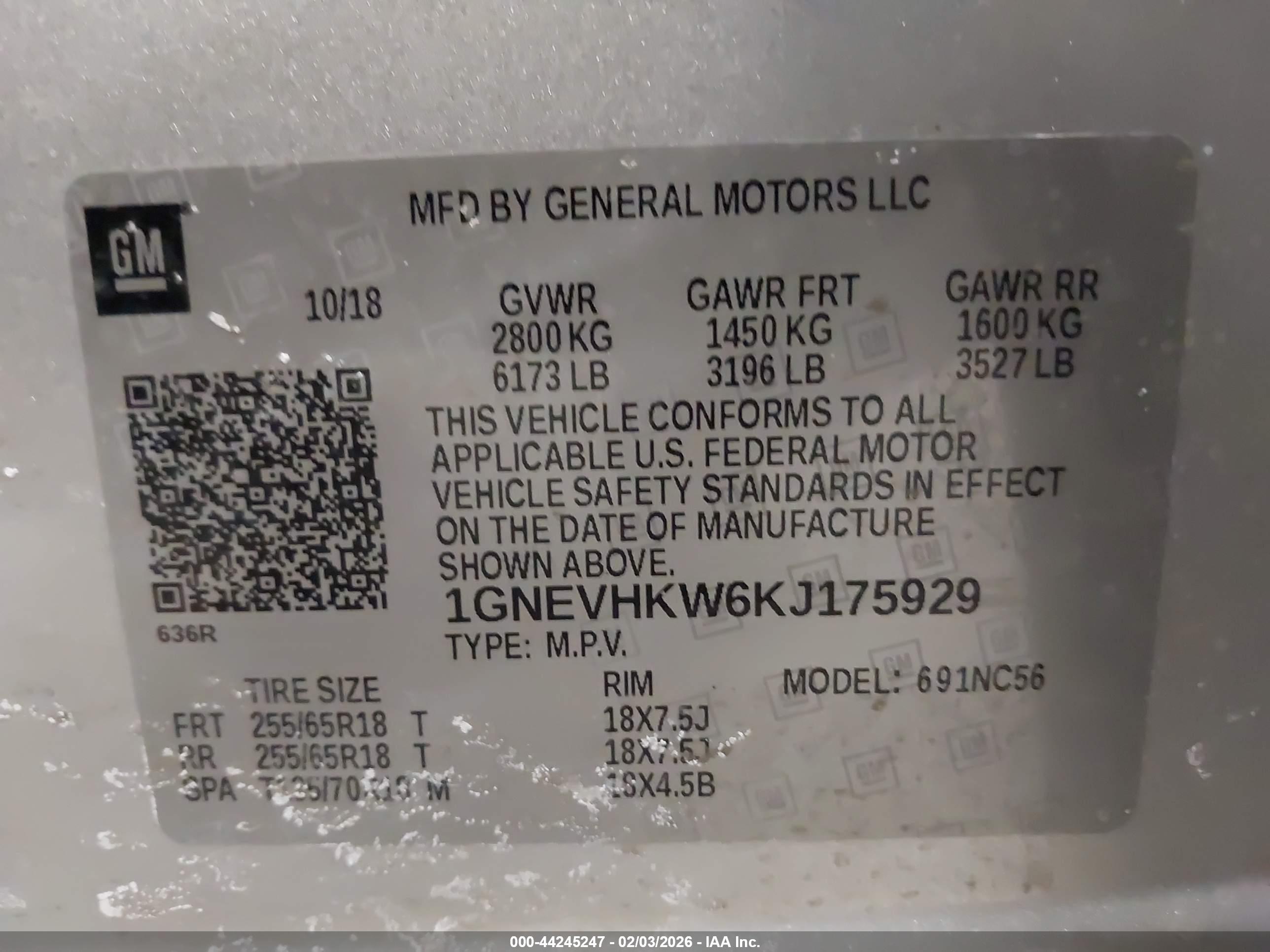 CHEVROLET TRAVERSE image 9